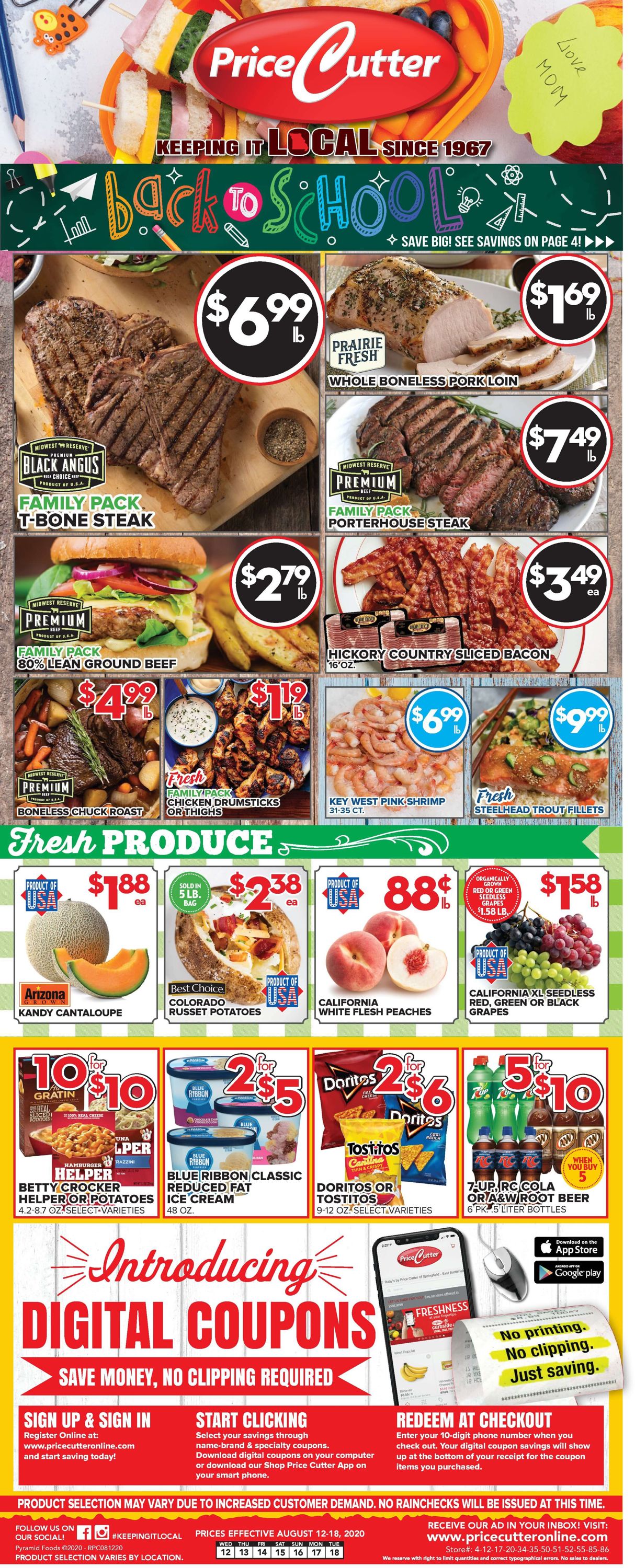 Price Cutter Weekly Ad Circular - valid 08/12-08/18/2020