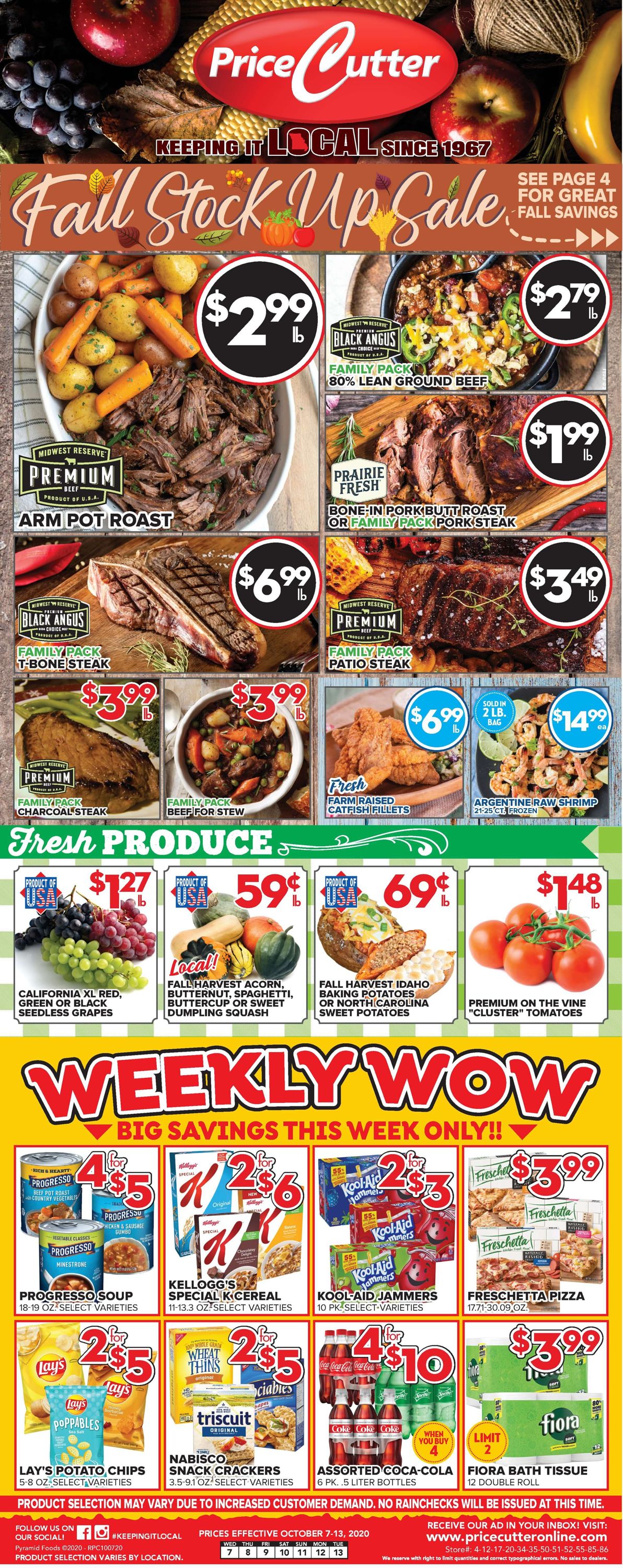 Price Cutter Weekly Ad Circular - valid 10/07-10/13/2020