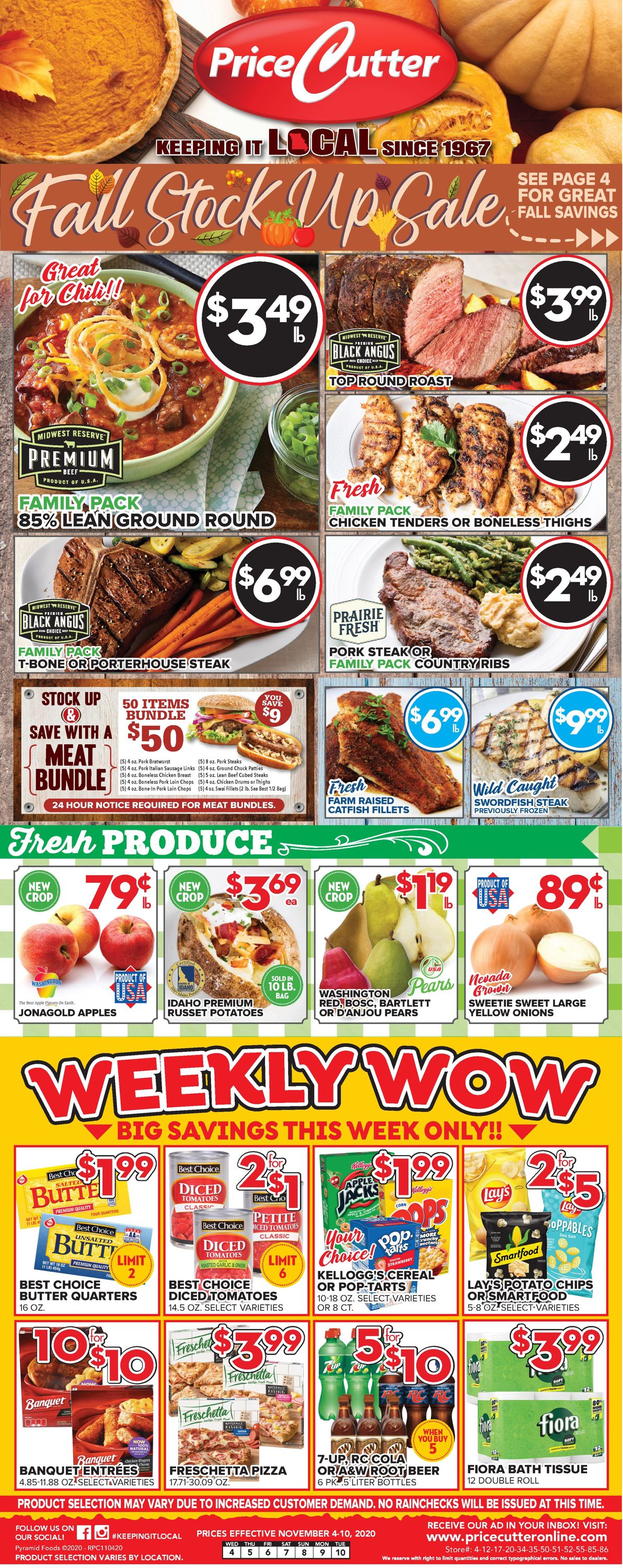 Price Cutter Weekly Ad Circular - valid 11/04-11/10/2020