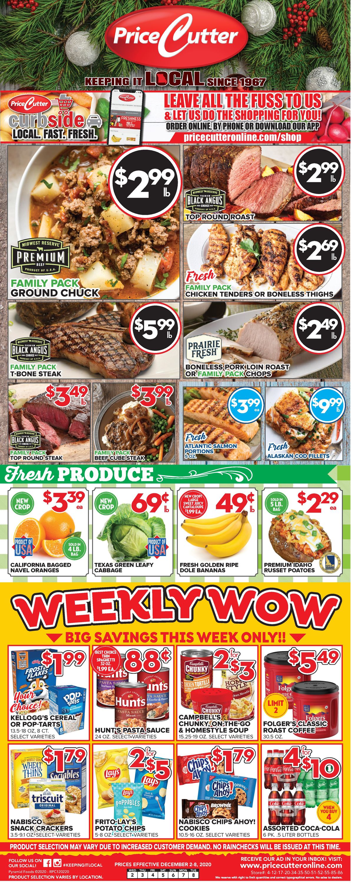 Price Cutter Weekly Ad Circular - valid 12/02-12/08/2020
