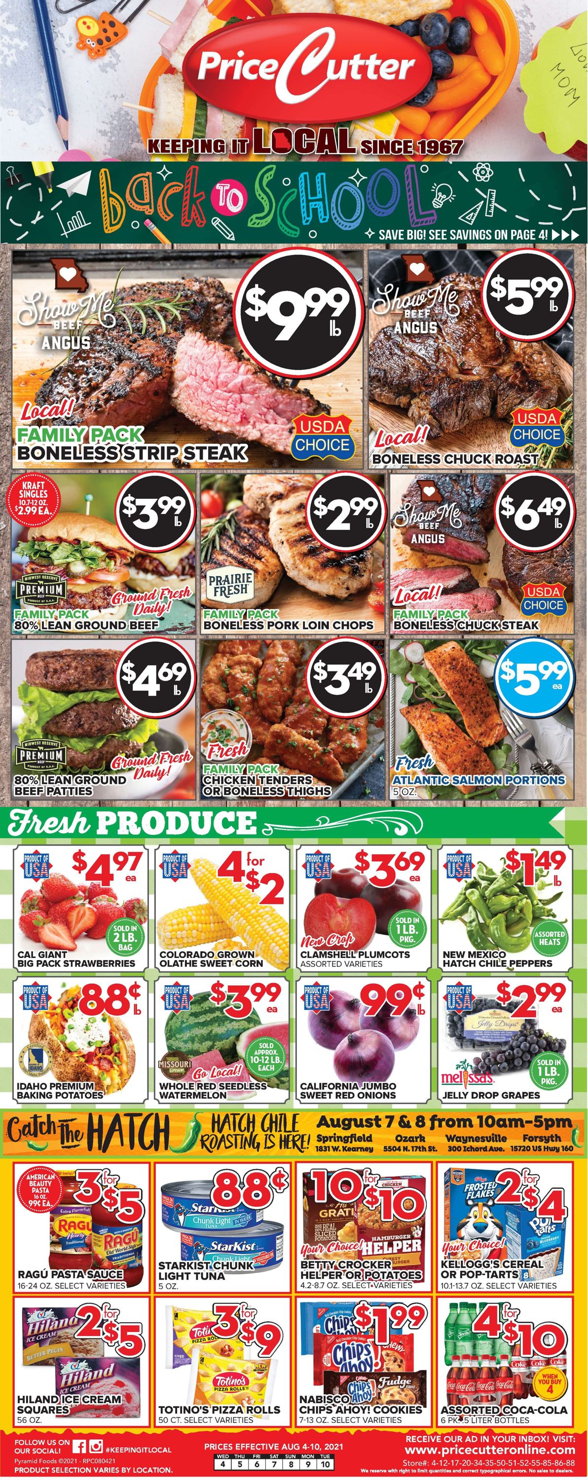Price Cutter Weekly Ad Circular - valid 08/04-08/10/2021