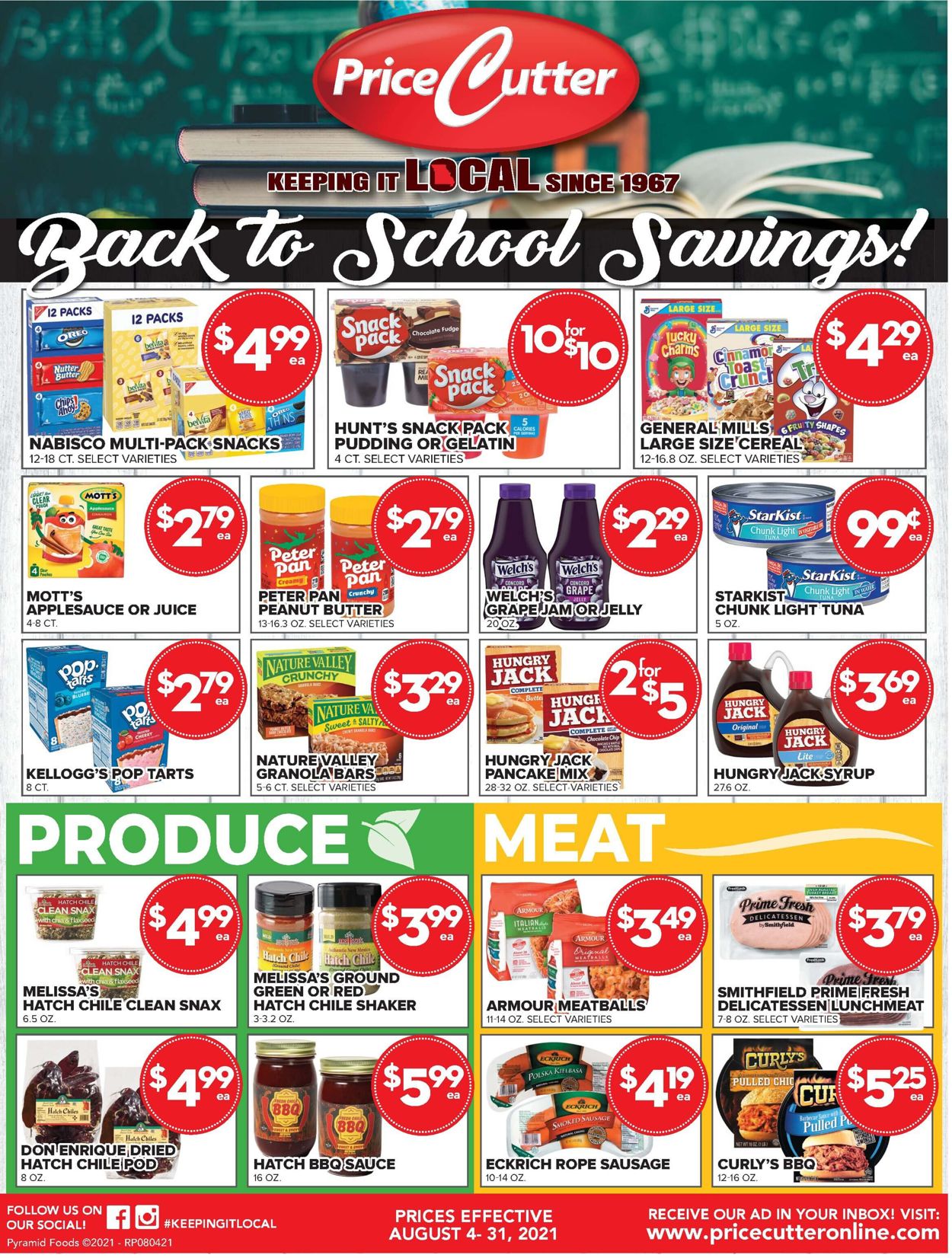 Price Cutter Weekly Ad Circular - valid 08/04-08/31/2021