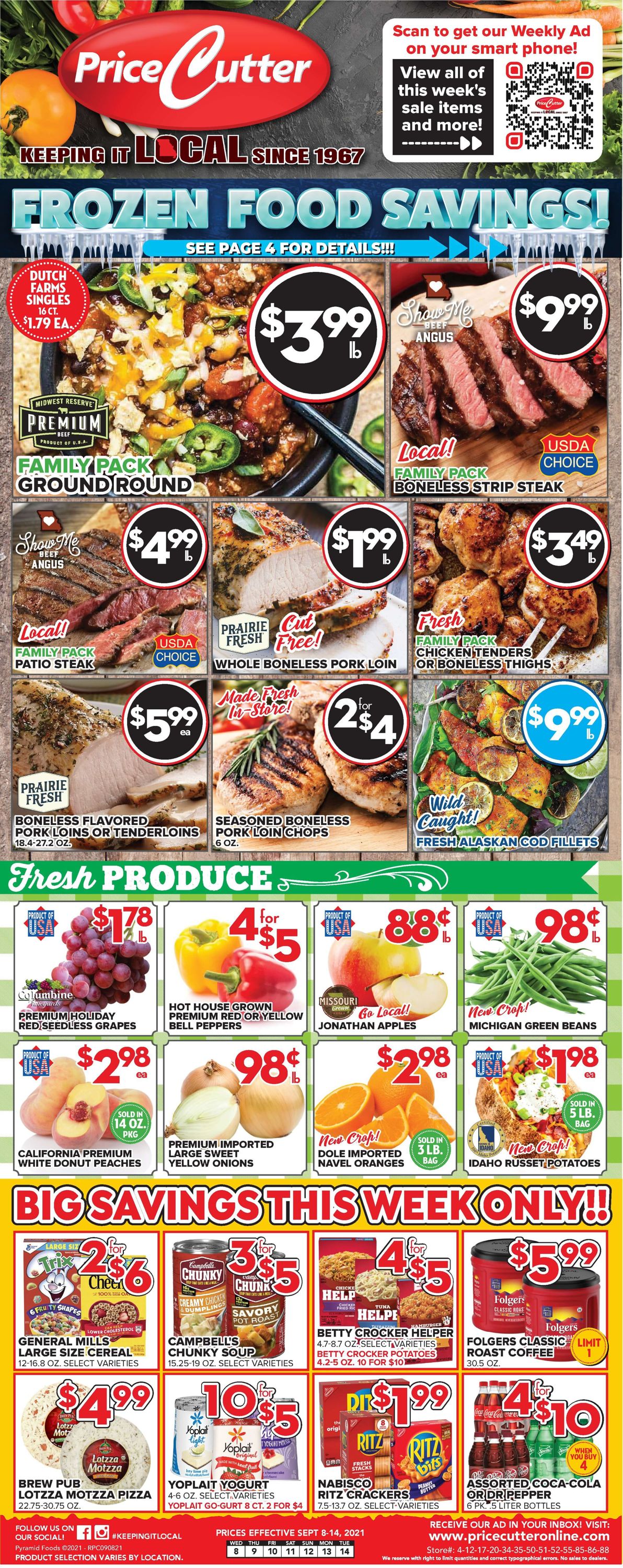 Price Cutter Weekly Ad Circular - valid 09/08-09/14/2021