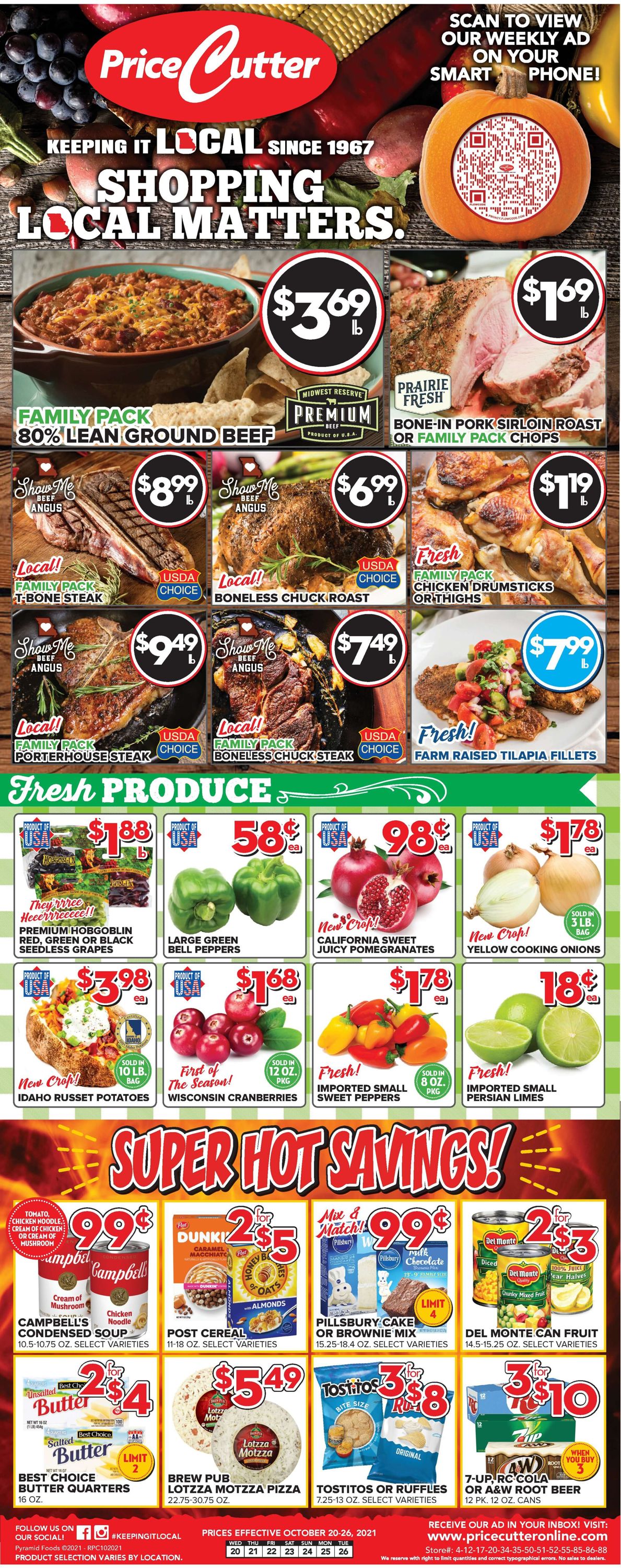 Price Cutter Weekly Ad Circular - valid 10/20-10/26/2021
