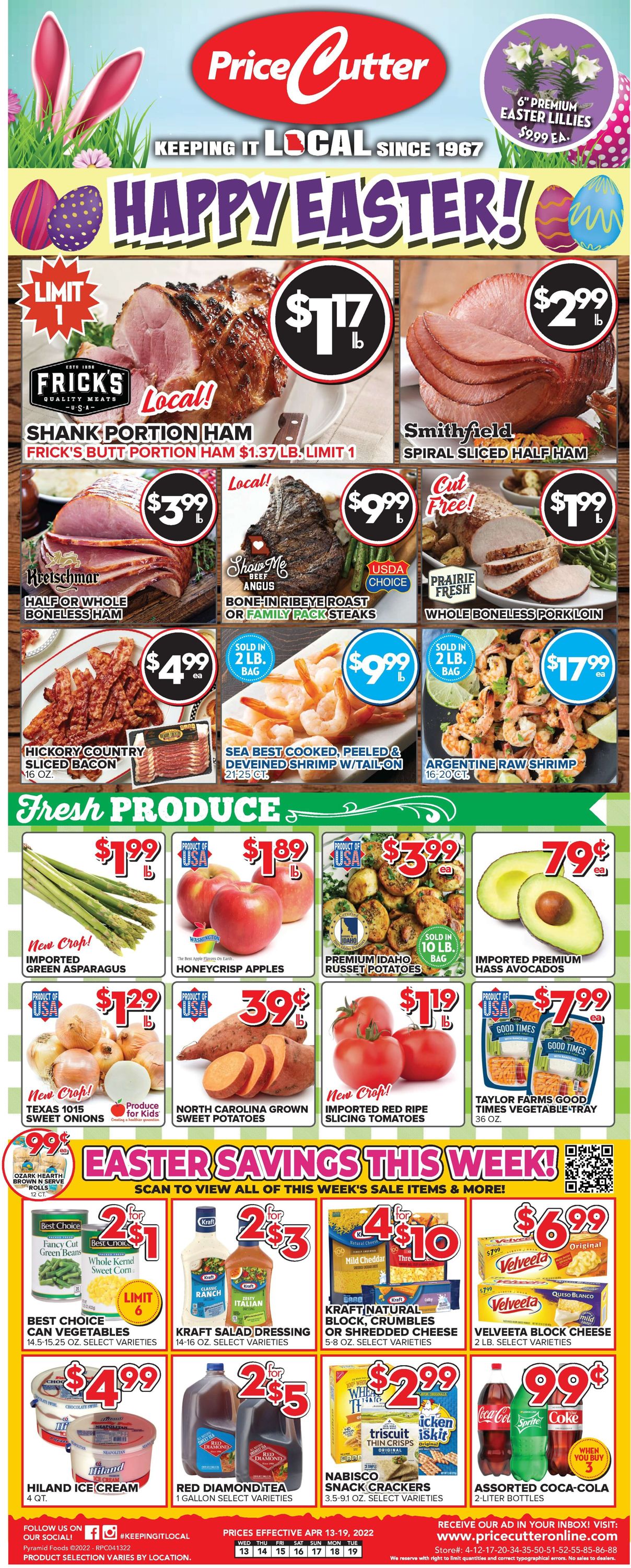 Price Cutter EASTER 2022 Weekly Ad Circular - valid 04/13-04/19/2022