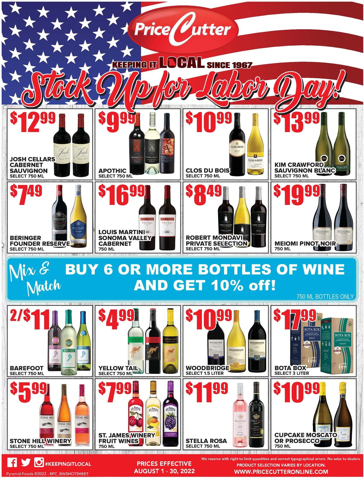 Price Cutter Weekly Ad Circular - valid 08/01-08/30/2022