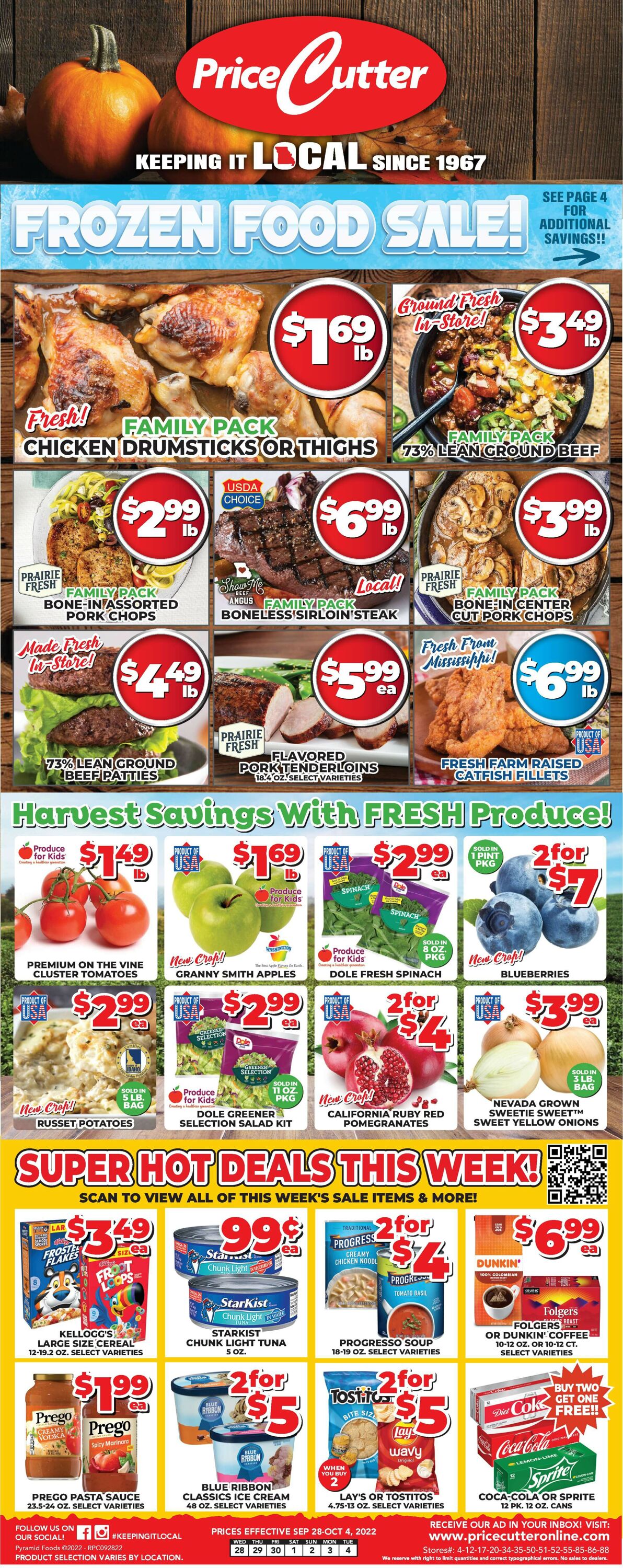 Price Cutter Weekly Ad Circular - valid 09/28-10/04/2022