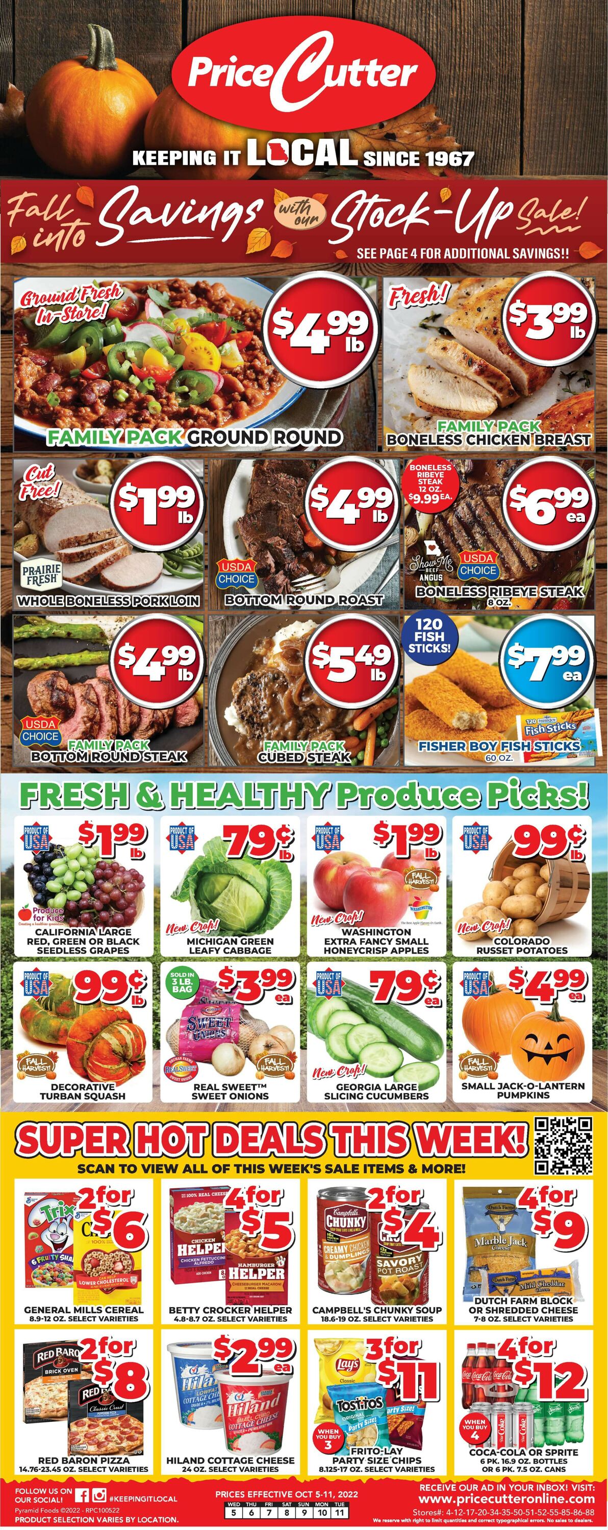Price Cutter Weekly Ad Circular - valid 10/05-10/11/2022