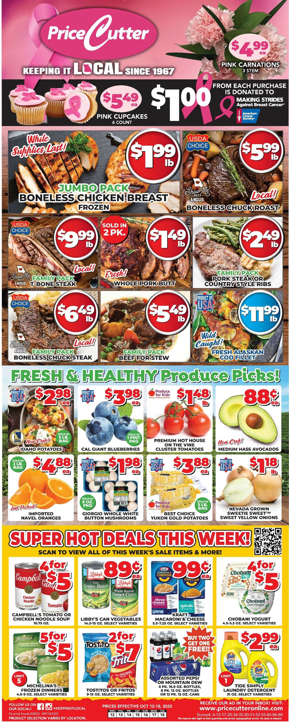 Price Cutter Weekly Ad Circular - valid 10/12-10/18/2022
