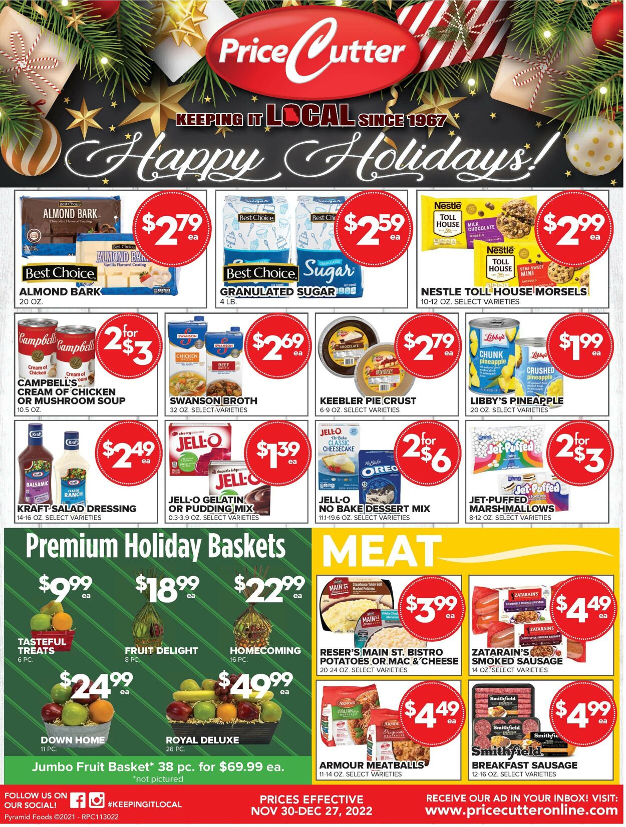 Price Cutter Weekly Ad Circular - valid 11/30-12/27/2022