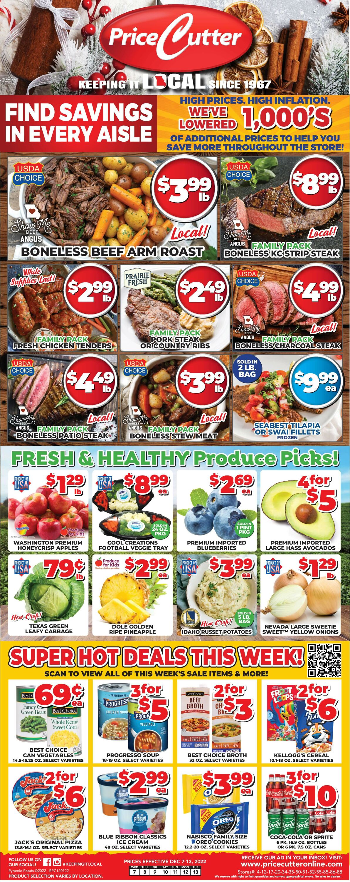 Price Cutter Weekly Ad Circular - valid 12/07-12/13/2022