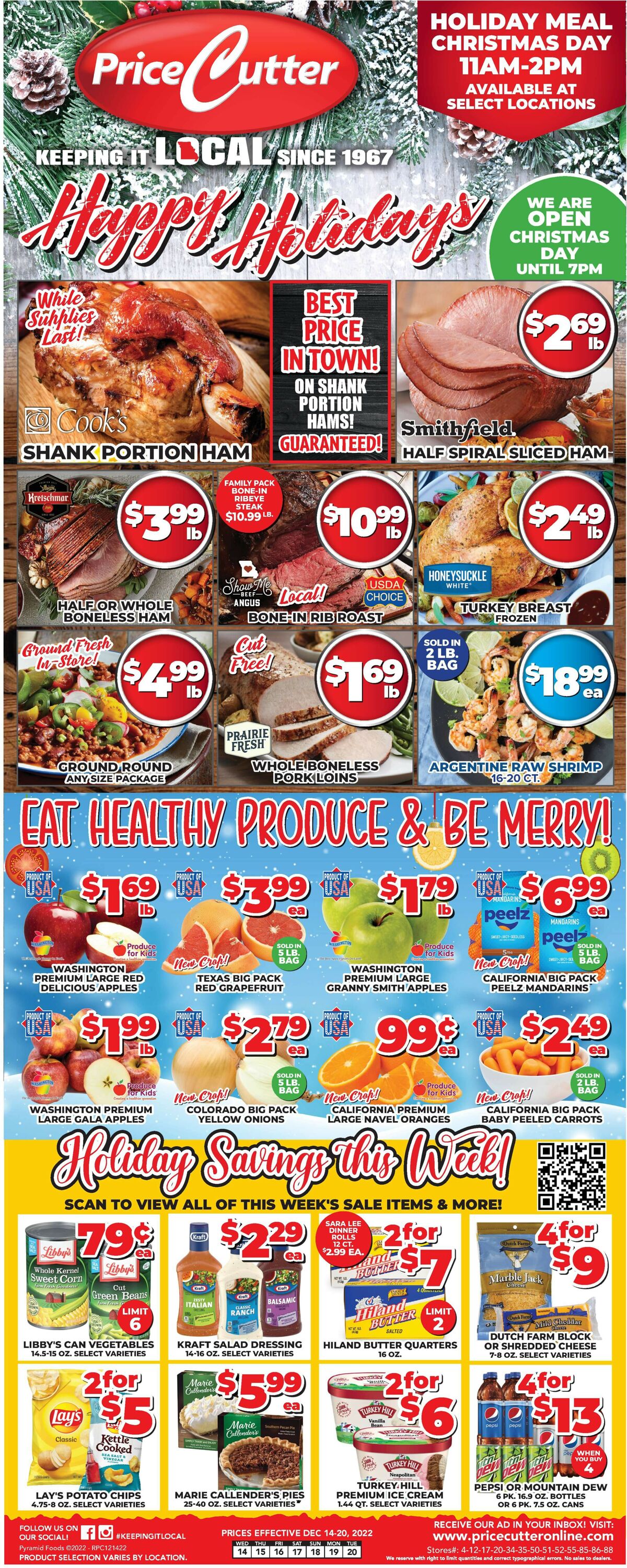 Price Cutter Weekly Ad Circular - valid 12/14-12/20/2022