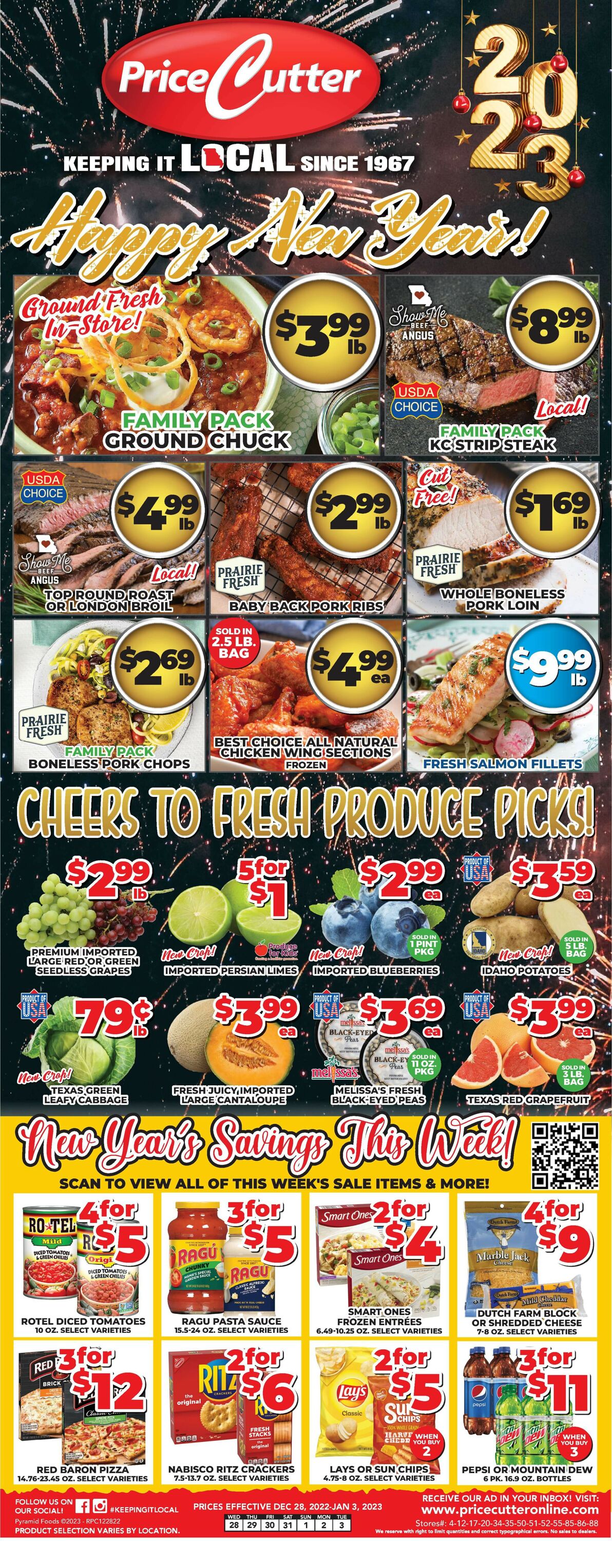 Price Cutter Weekly Ad Circular - valid 12/28-01/03/2023