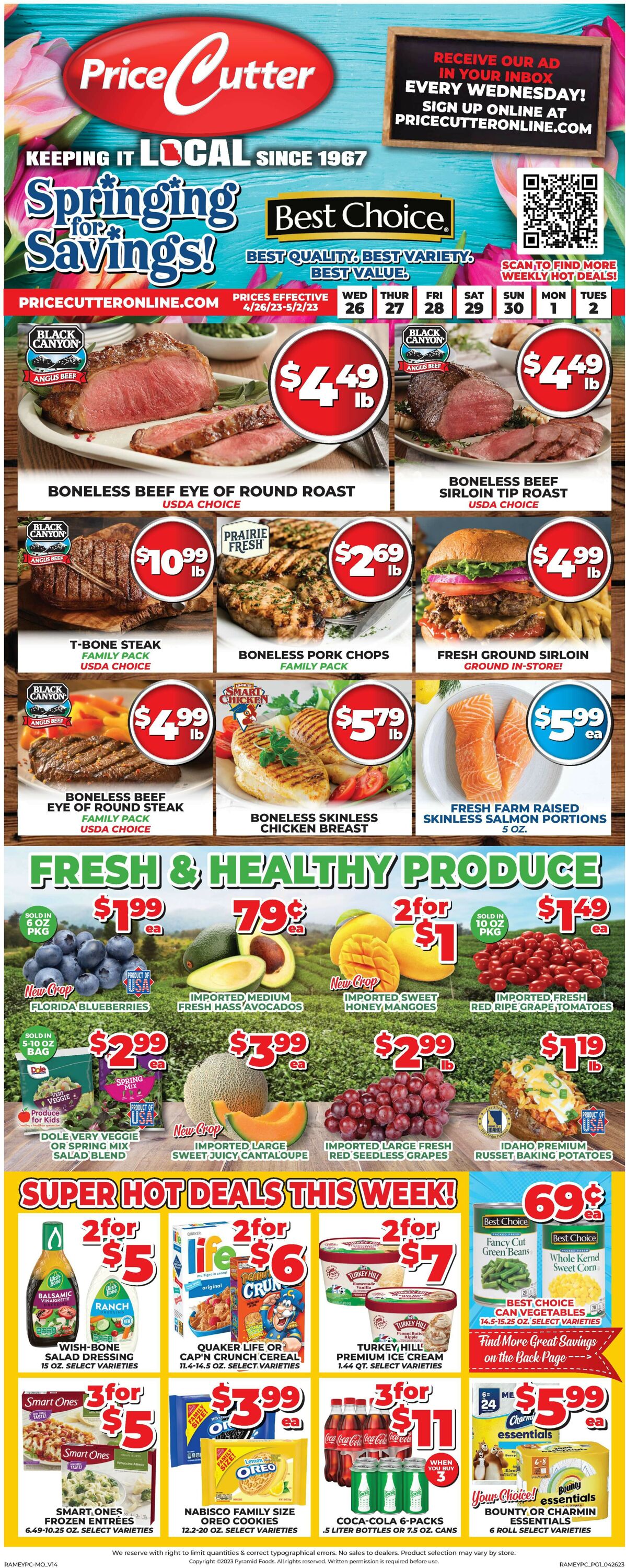 Price Cutter Weekly Ad Circular - valid 04/26-05/02/2023