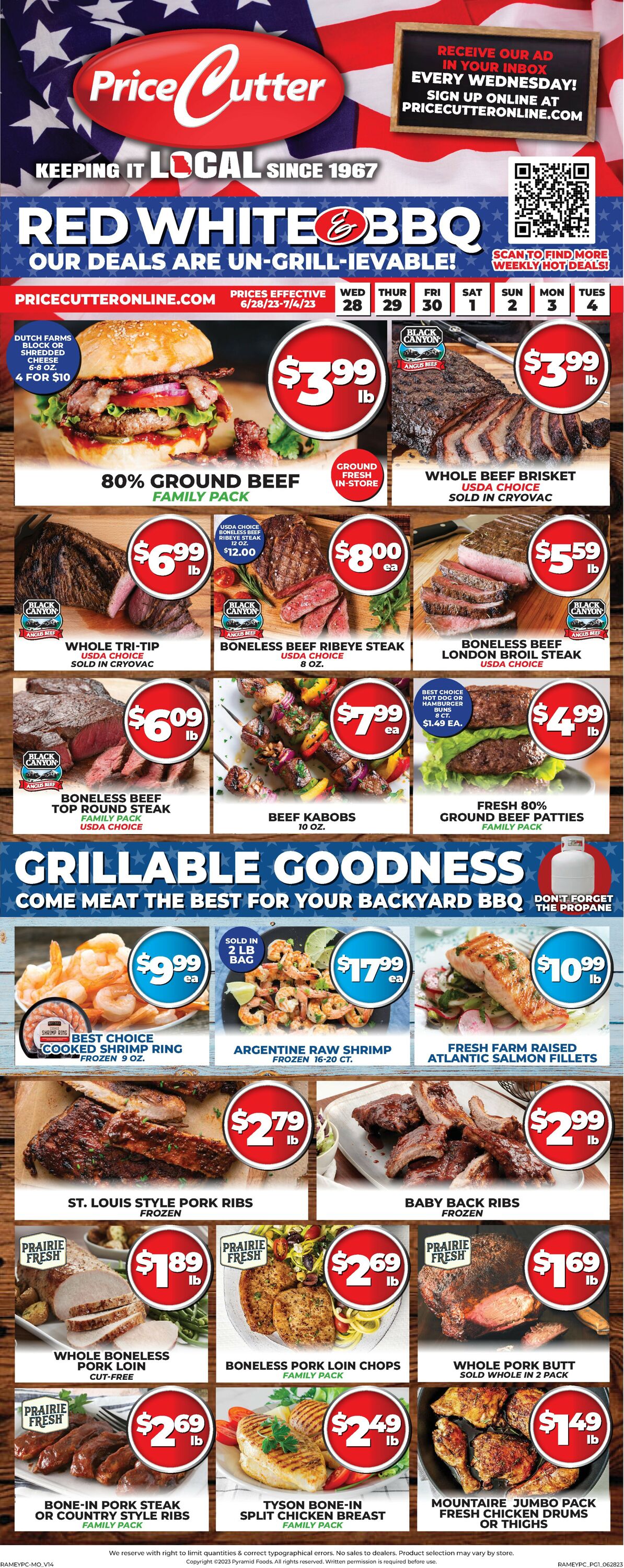 Price Cutter Weekly Ad Circular - valid 06/28-07/04/2023