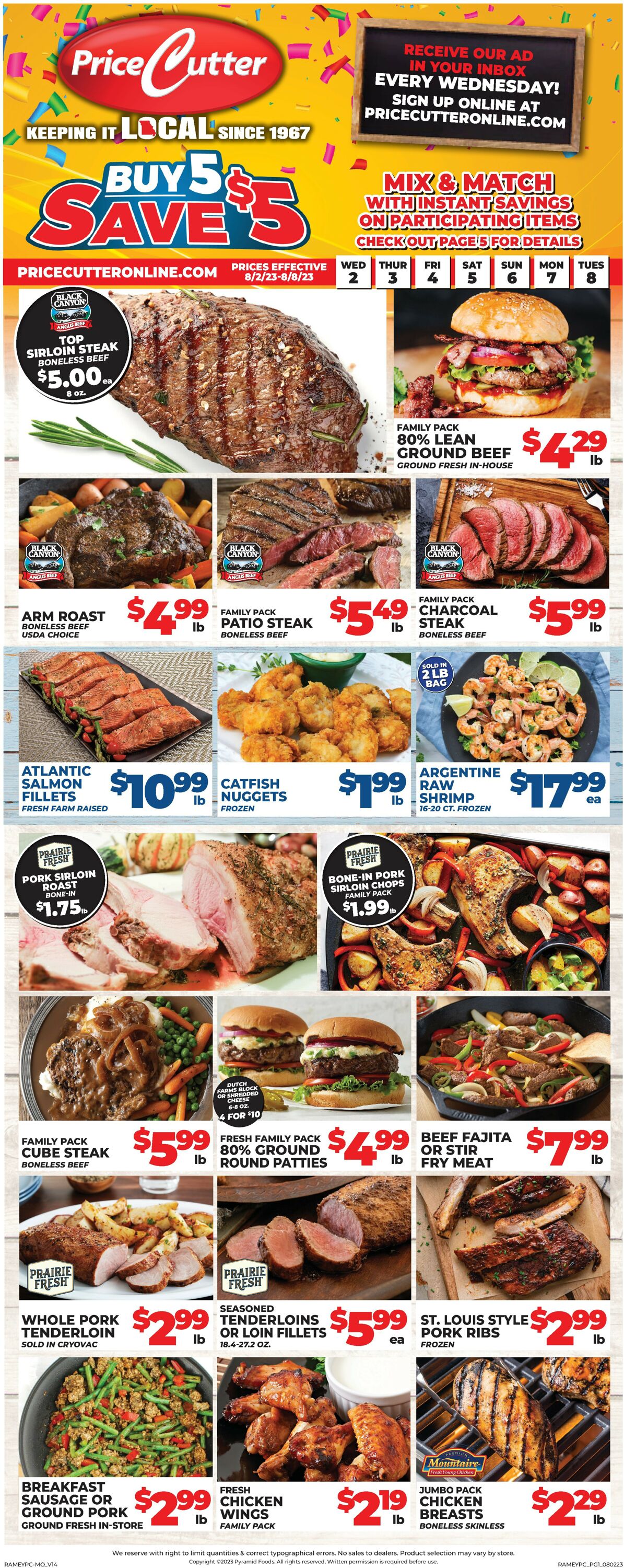 Price Cutter Weekly Ad Circular - valid 08/02-08/08/2023
