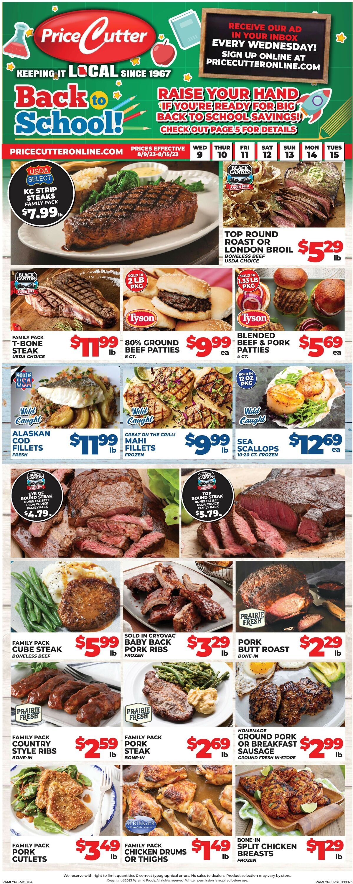 Price Cutter Weekly Ad Circular - valid 08/09-08/15/2023