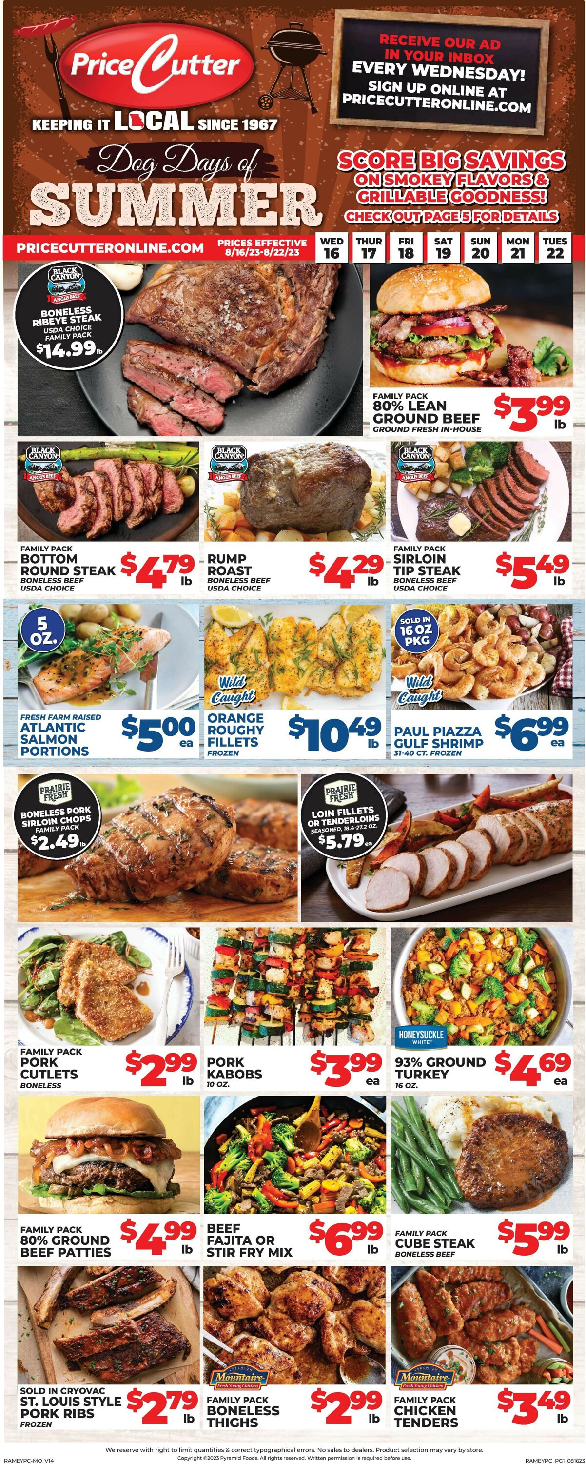 Price Cutter Weekly Ad Circular - valid 08/16-08/22/2023