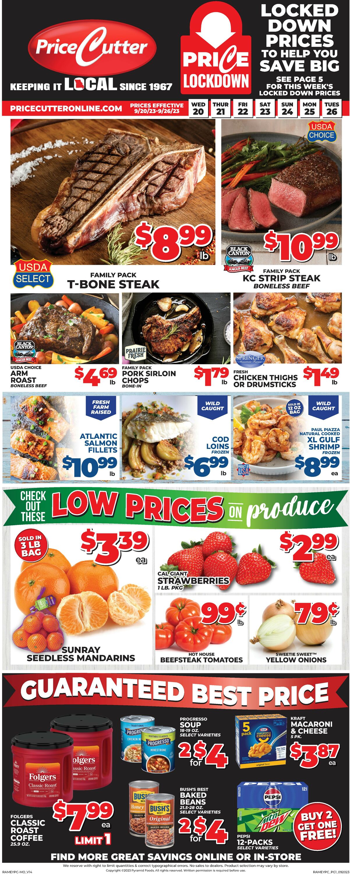 Price Cutter Weekly Ad Circular - valid 09/20-09/26/2023
