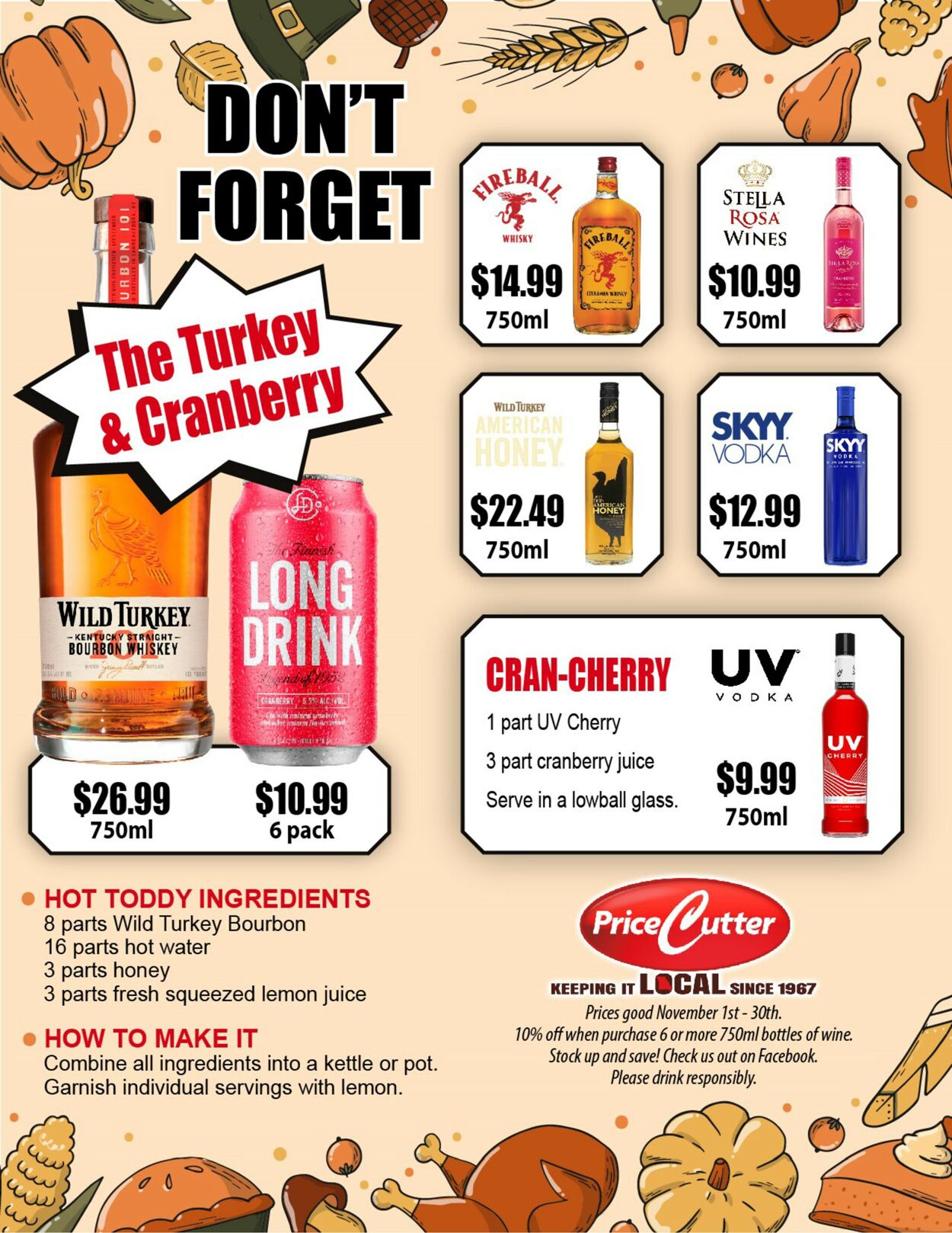 Price Cutter Weekly Ad Circular - valid 11/01-11/30/2023