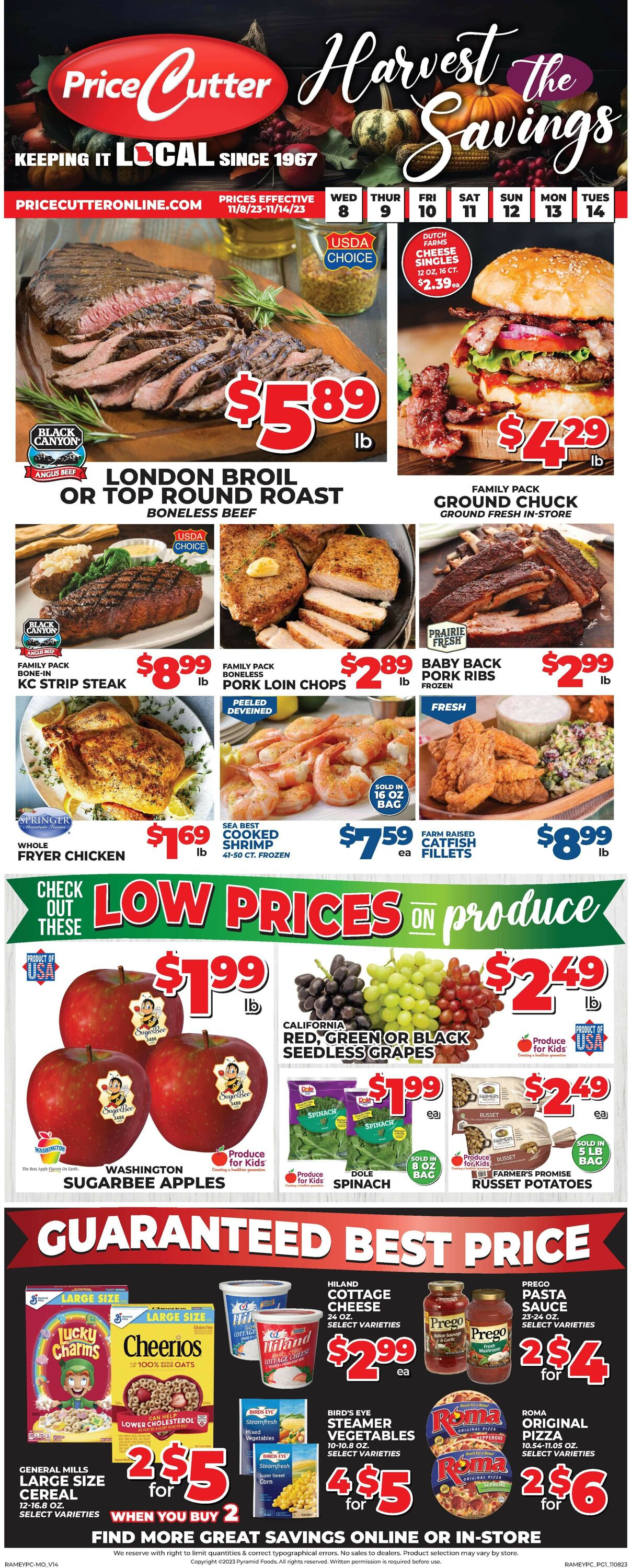 Price Cutter Weekly Ad Circular - valid 11/08-11/14/2023