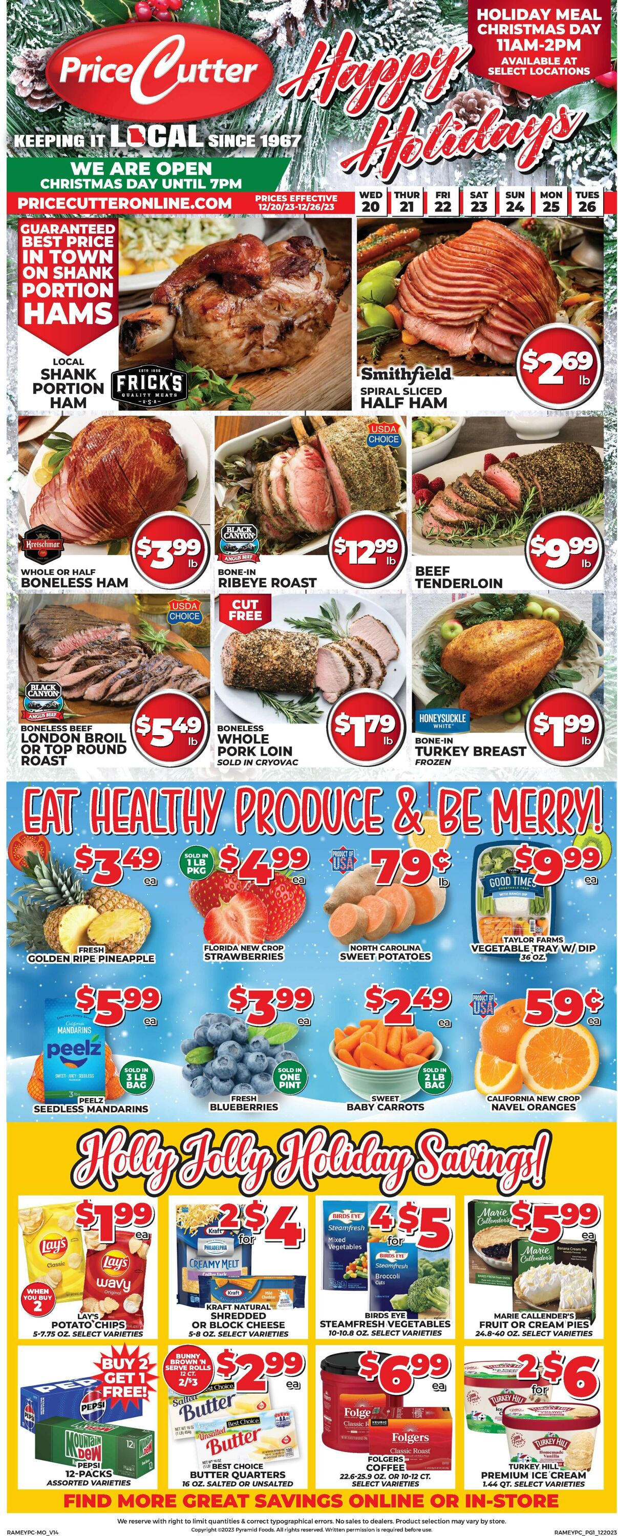 Price Cutter Weekly Ad Circular - valid 12/20-12/27/2023
