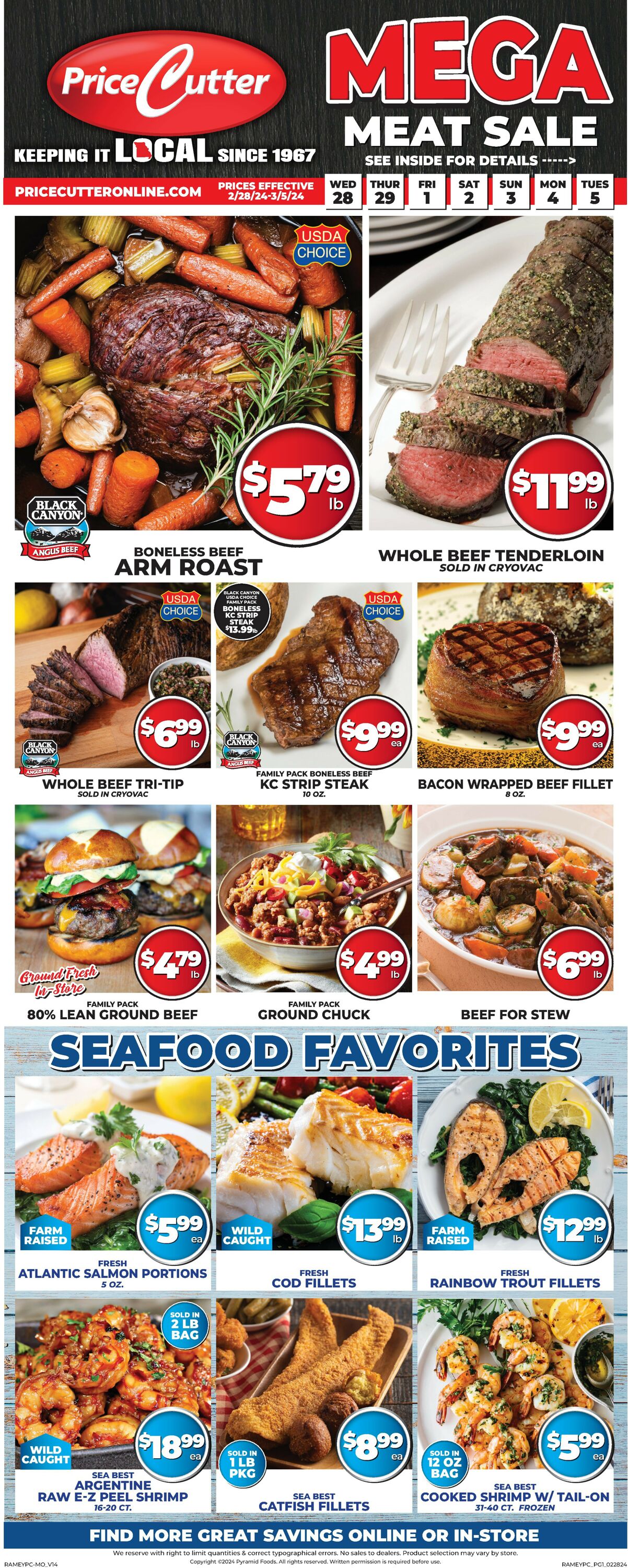 Price Cutter Weekly Ad Circular - valid 02/28-03/05/2024