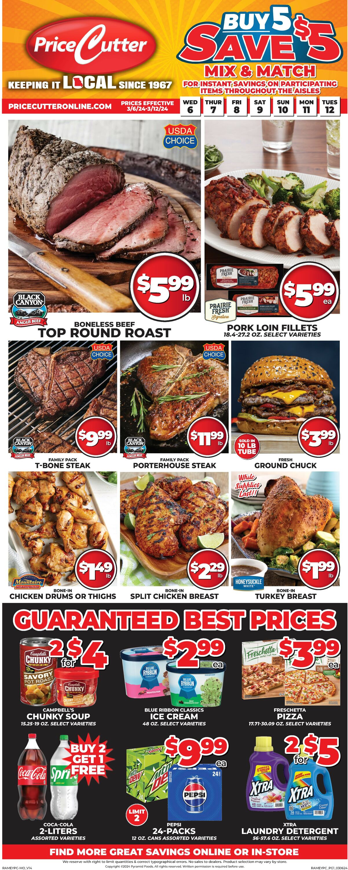 Price Cutter Weekly Ad Circular - valid 03/06-03/12/2024