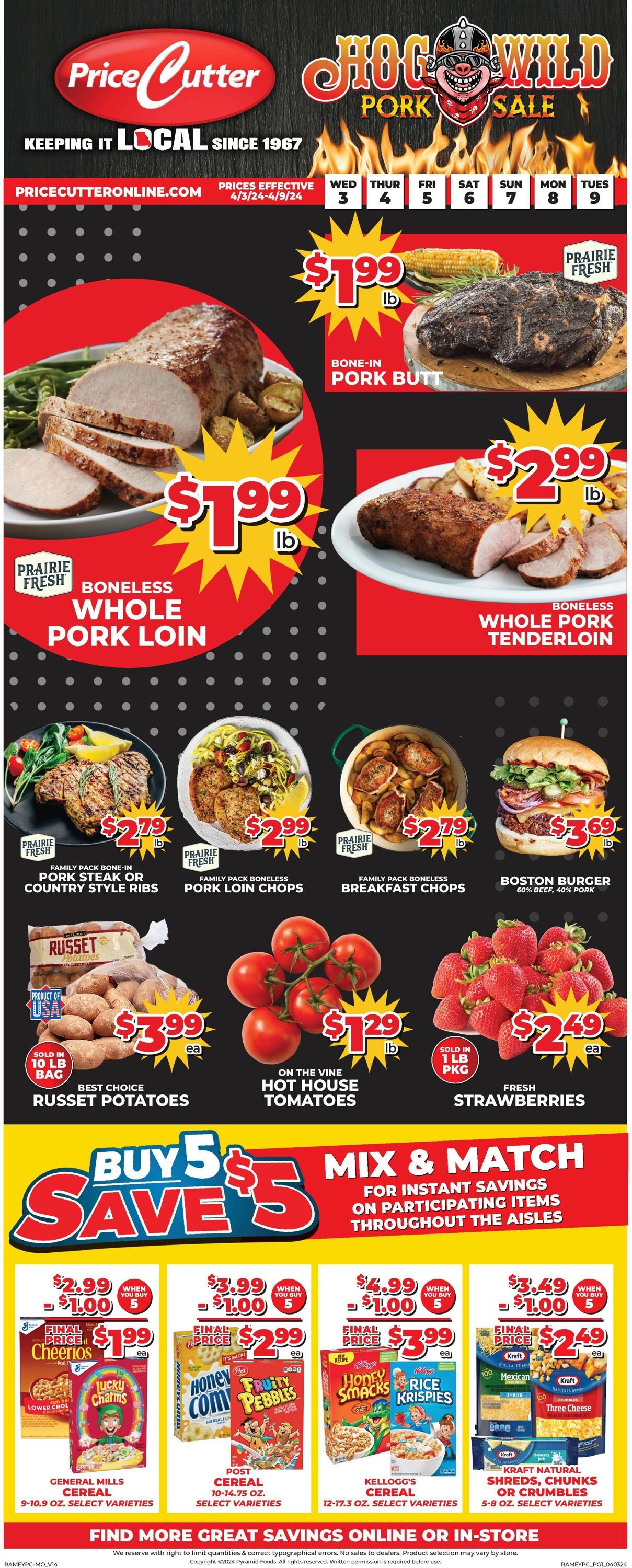 Price Cutter Weekly Ad Circular - valid 04/03-04/09/2024
