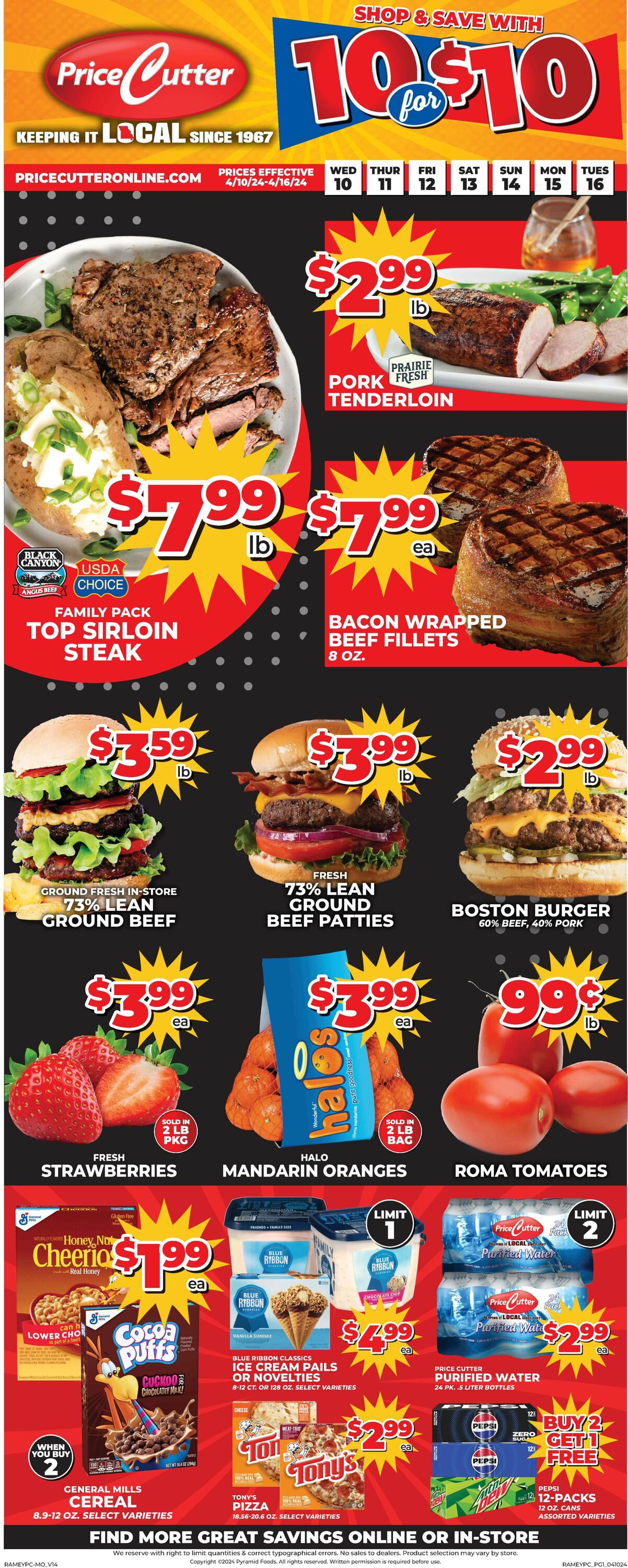 Price Cutter Weekly Ad Circular - valid 04/10-04/16/2024