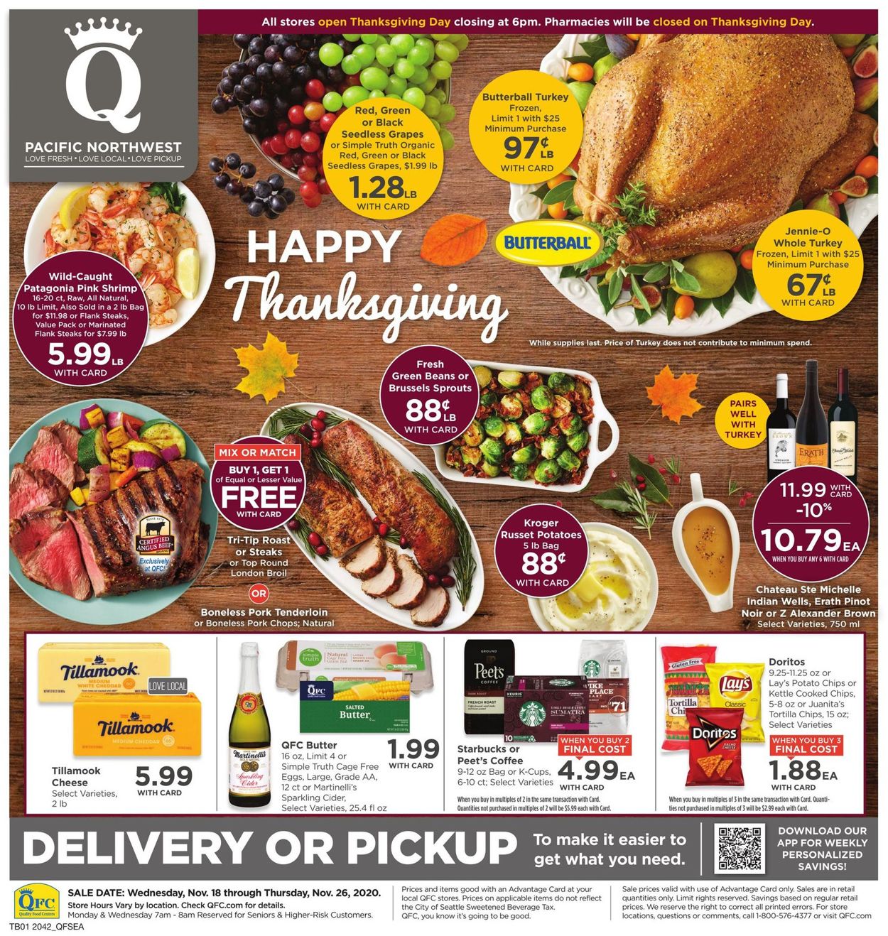 QFC Thanksgiving ad 2020 Weekly Ad Circular - valid 11/18-11/26/2020