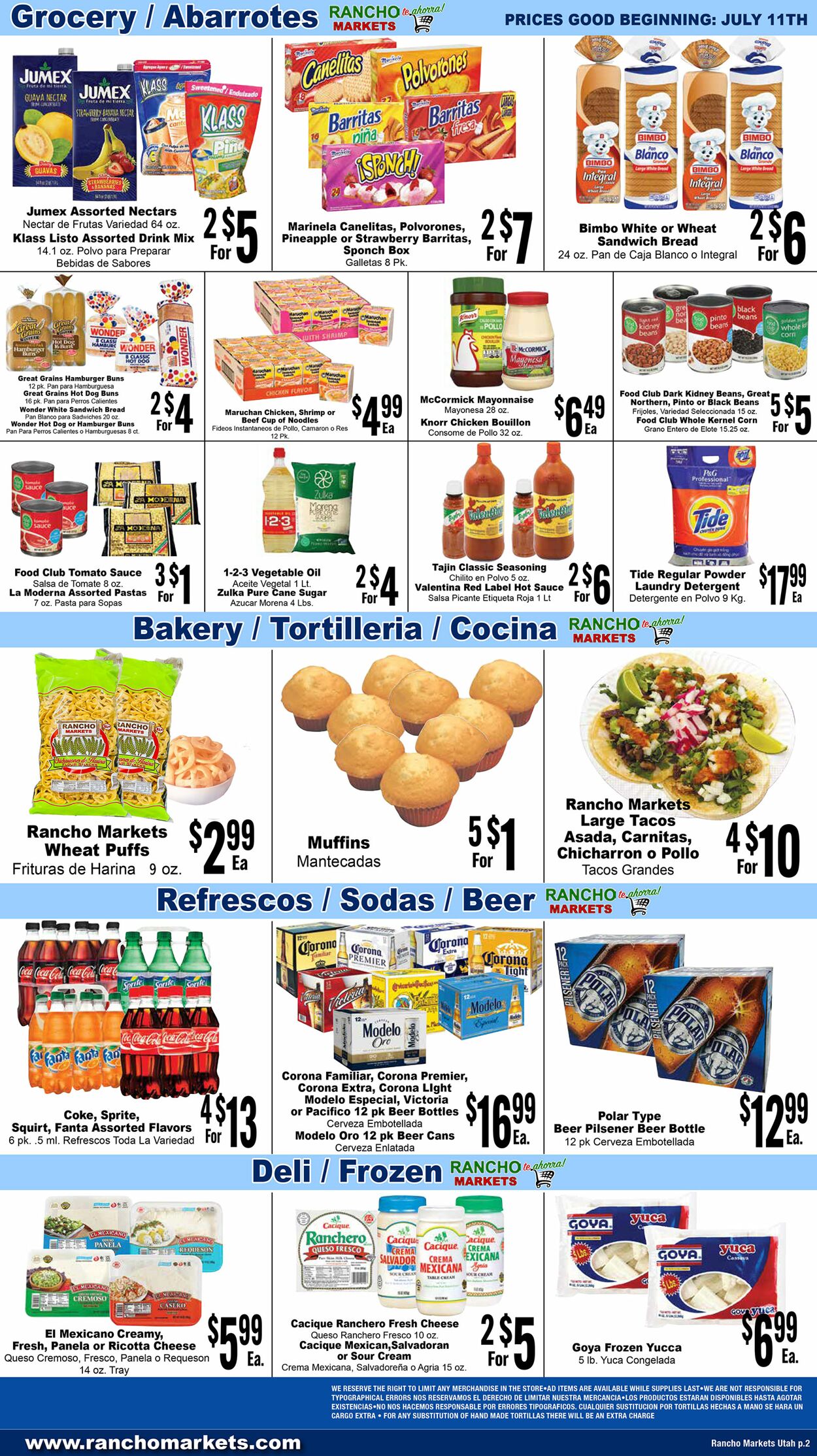 Rancho Markets Weekly Ad Circular - valid 07/11-07/18/2023 (Page 2)