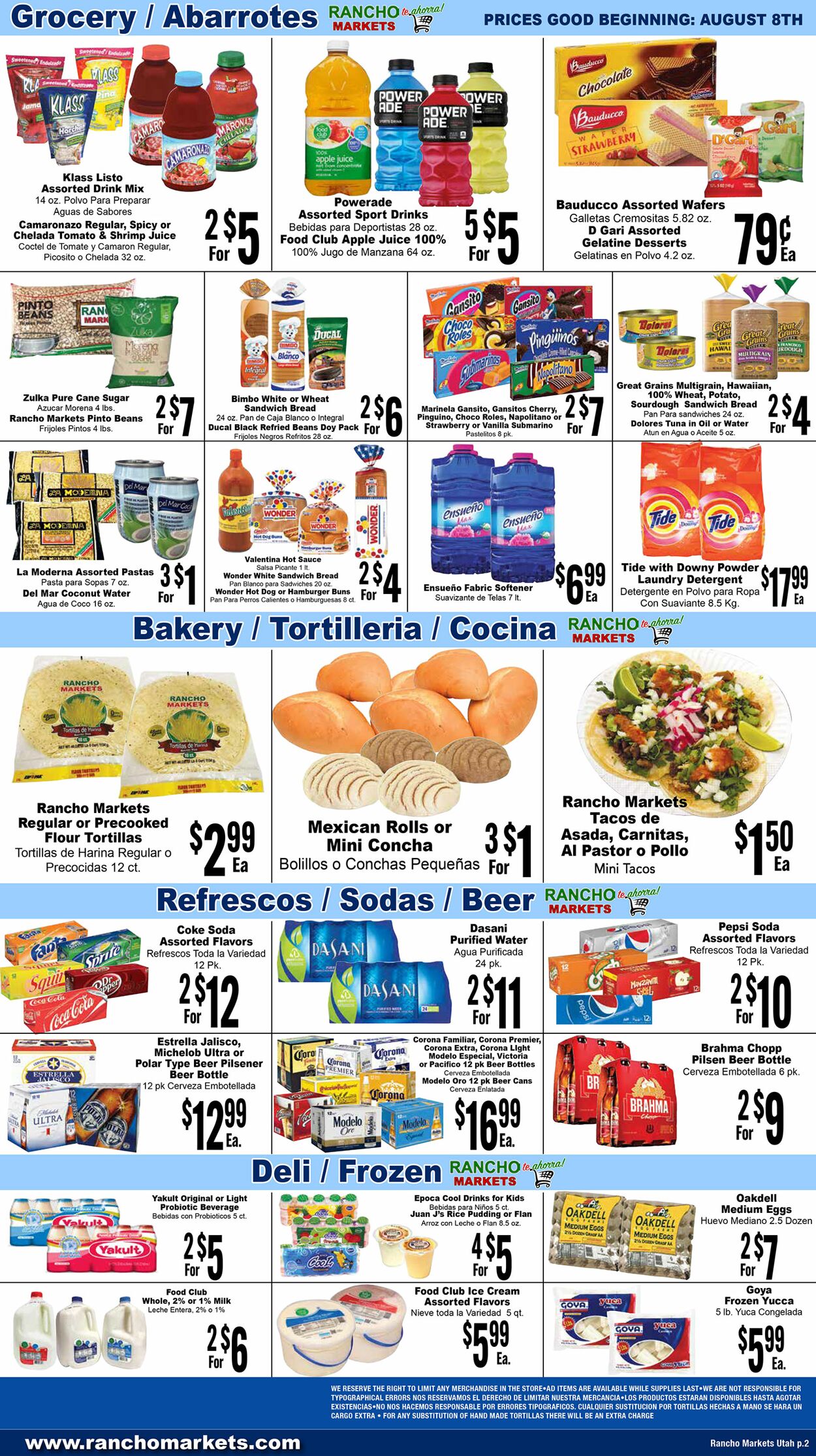 Rancho Markets Weekly Ad Circular - valid 08/08-08/15/2023 (Page 2)