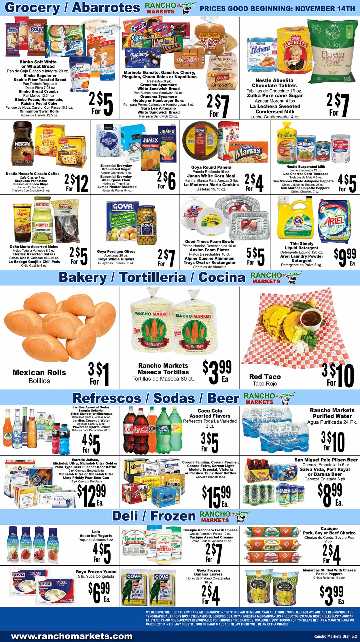 Rancho Markets Weekly Ad Circular - valid 11/14-11/21/2023 (Page 2)