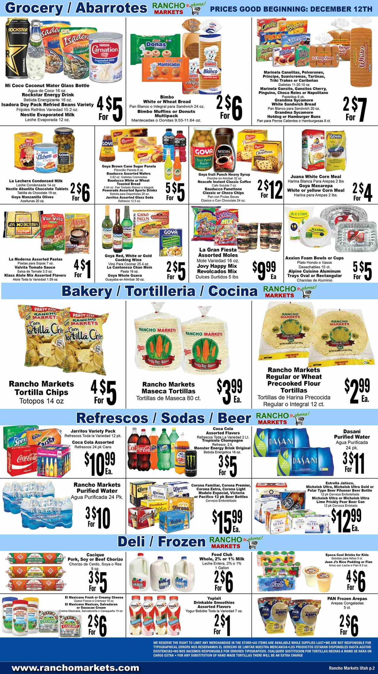 Rancho Markets Weekly Ad Circular - valid 12/12-12/19/2023 (Page 2)