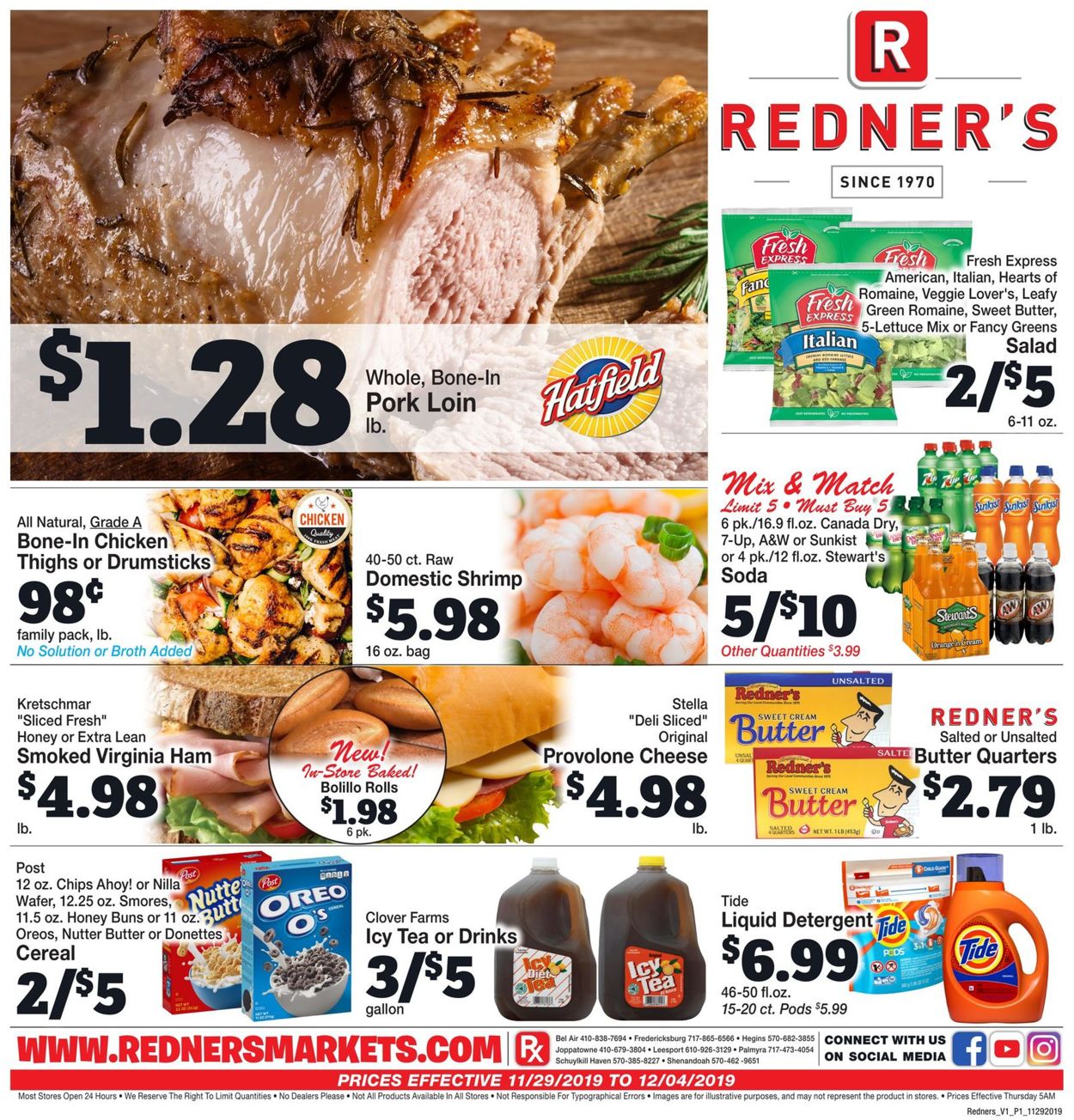 Redner’s Warehouse Market Weekly Ad Circular - valid 11/29-12/04/2019