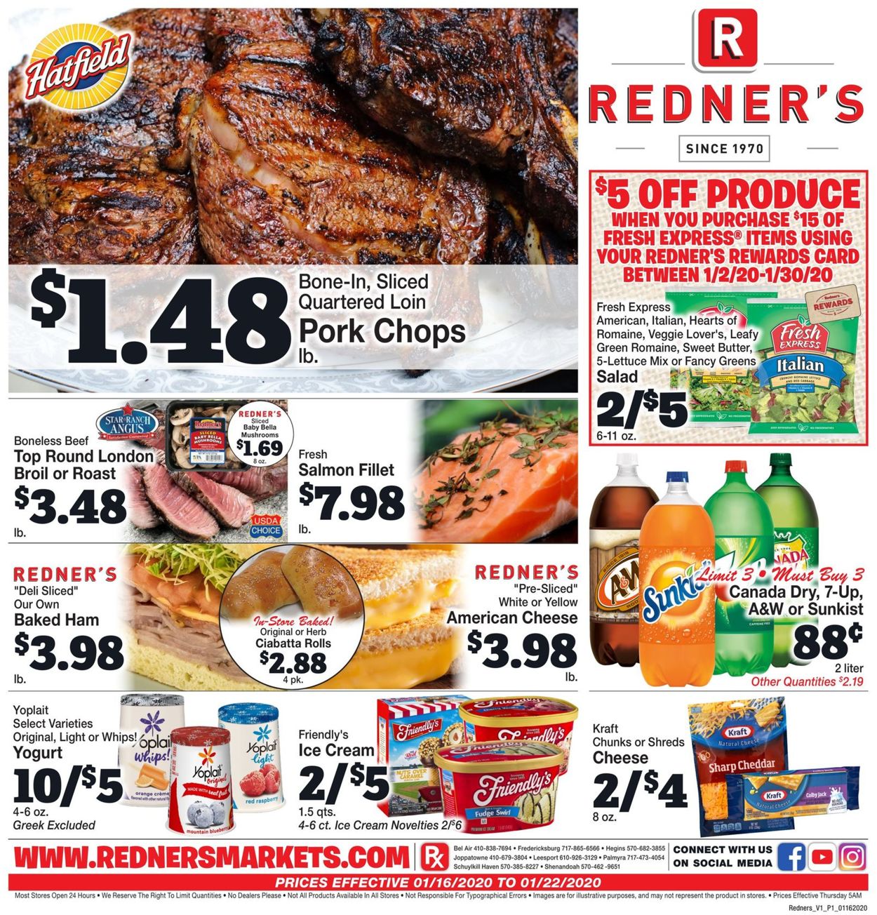 Redner’s Warehouse Market Weekly Ad Circular - valid 01/16-01/22/2020