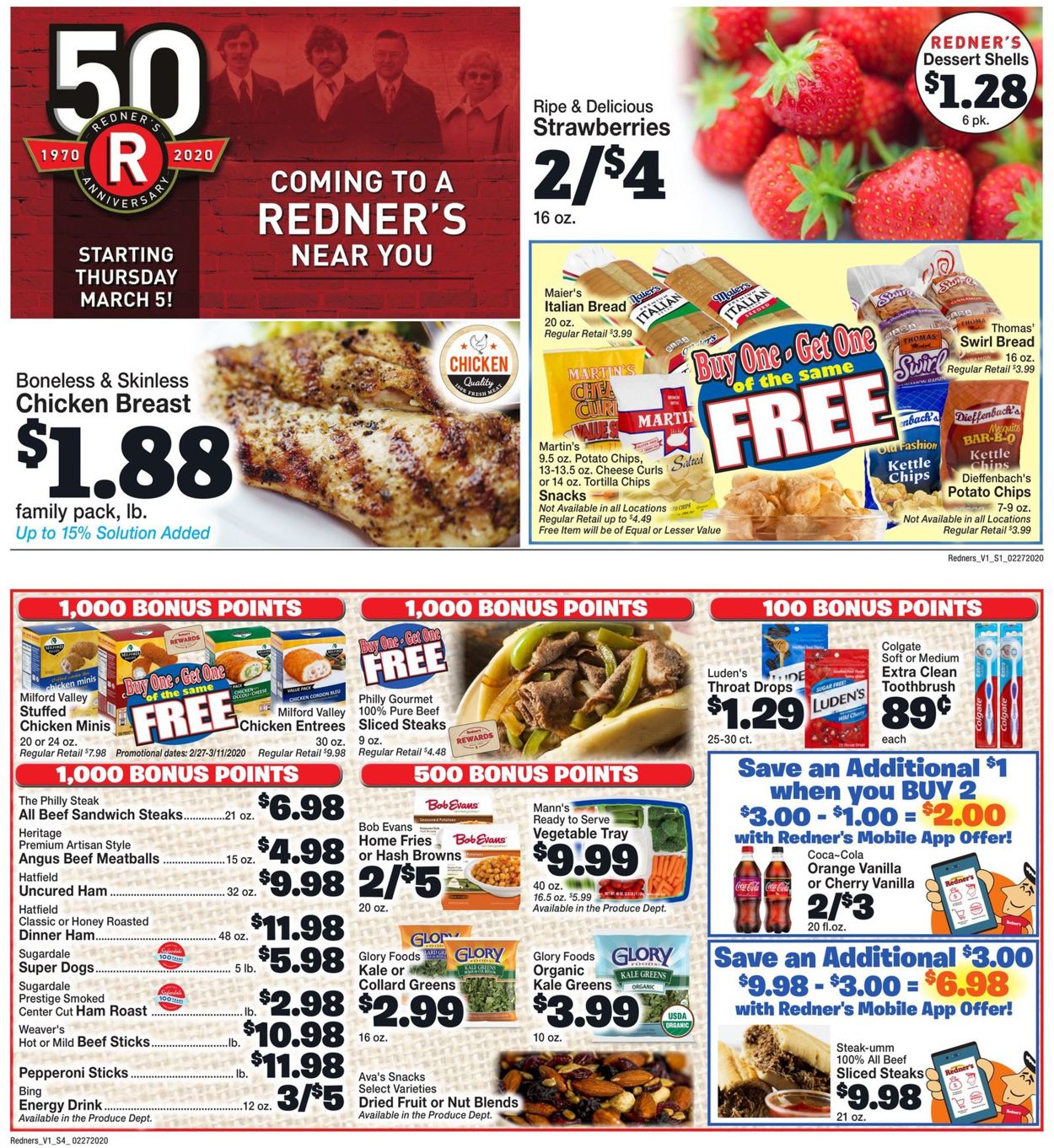Redner’s Warehouse Market Weekly Ad Circular - valid 02/27-03/04/2020 (Page 2)