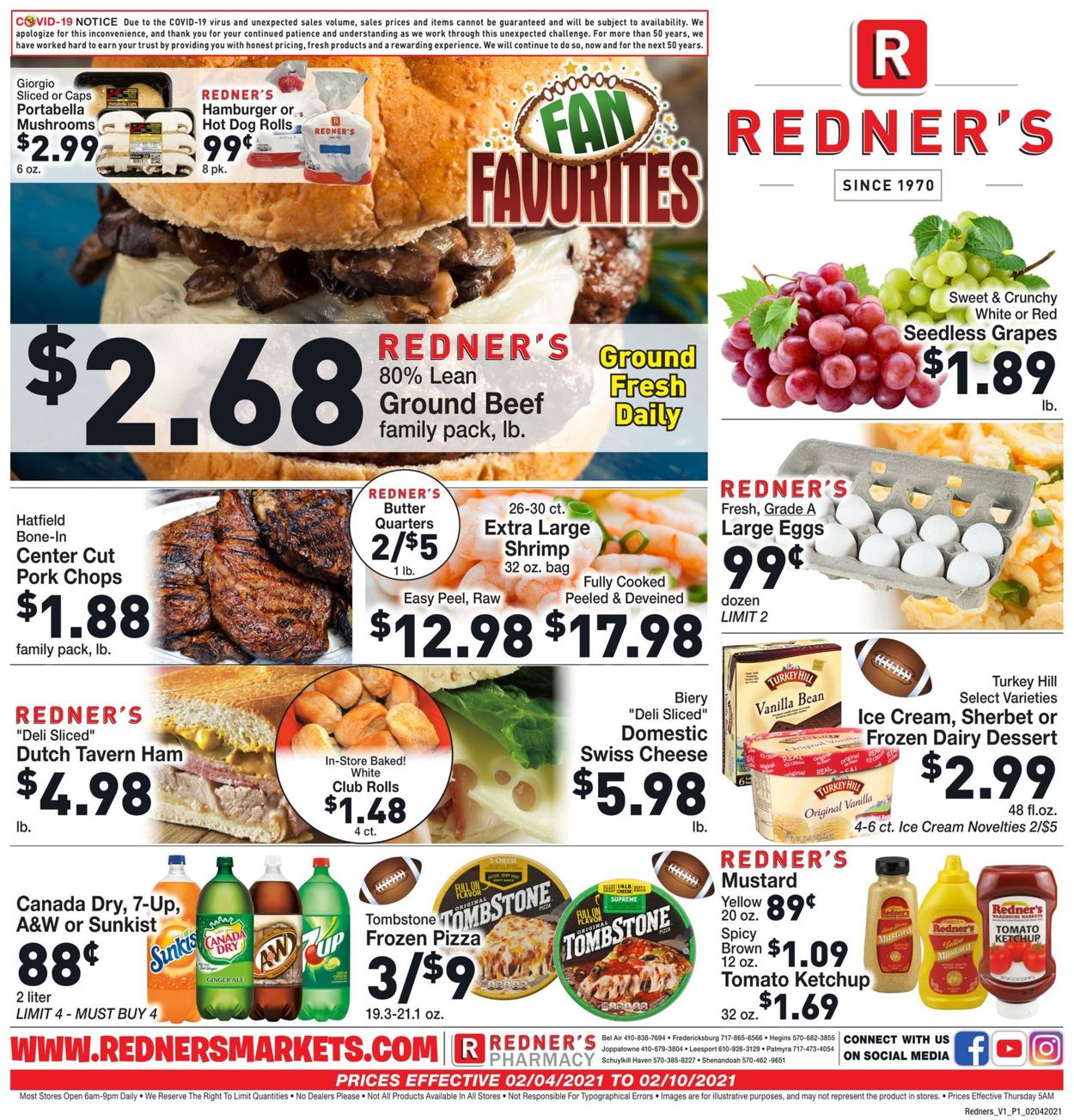 Redner’s Warehouse Market Weekly Ad Circular - valid 02/04-02/10/2021