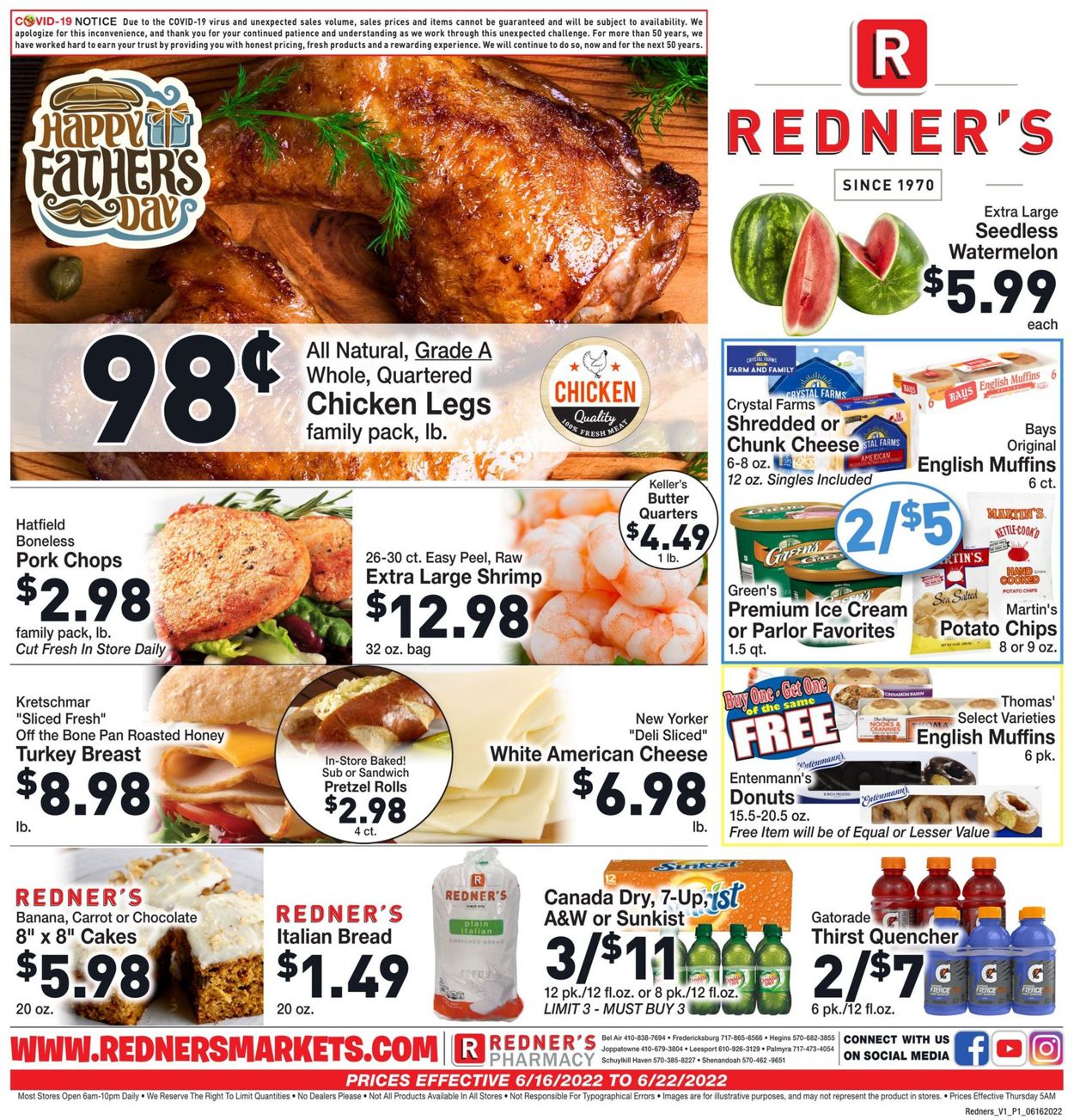 Redner’s Warehouse Market Weekly Ad Circular - valid 06/16-06/22/2022