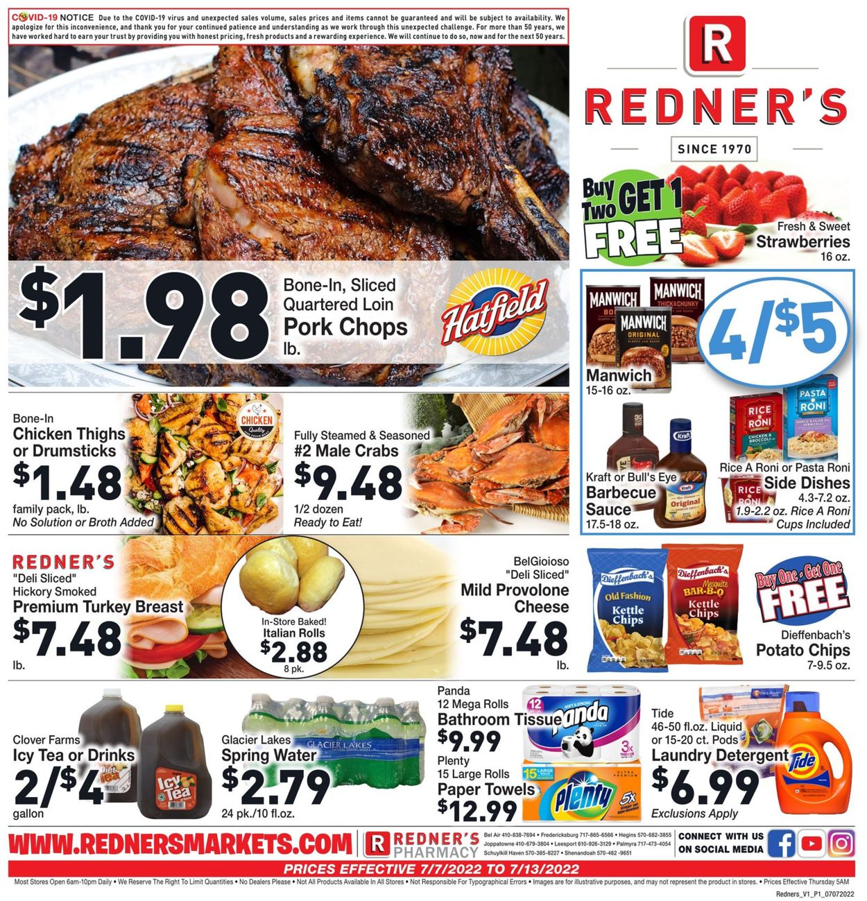 Redner’s Warehouse Market Weekly Ad Circular - valid 07/07-07/13/2022
