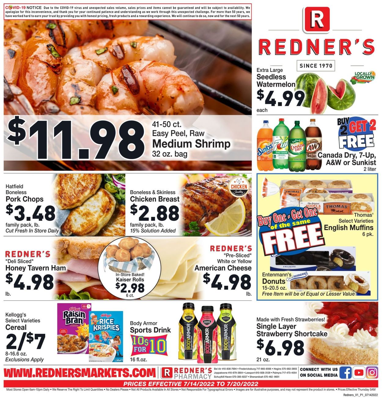 Redner’s Warehouse Market Weekly Ad Circular - valid 07/14-07/20/2022