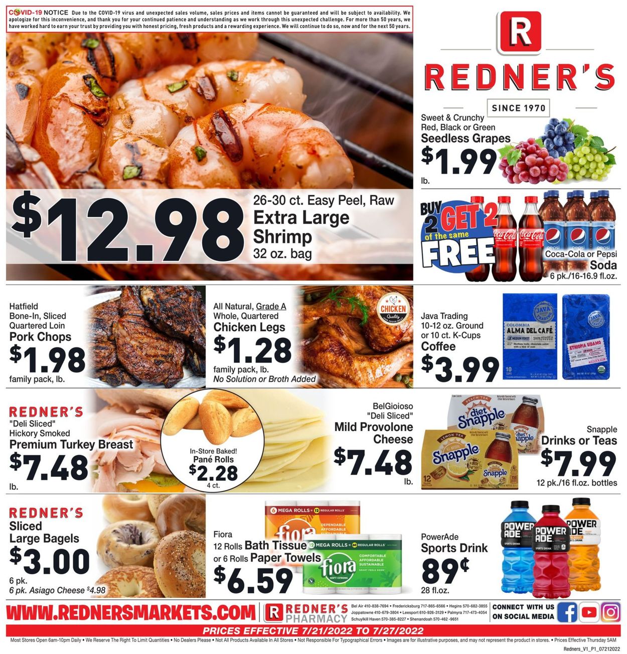 Redner’s Warehouse Market Weekly Ad Circular - valid 07/21-07/27/2022