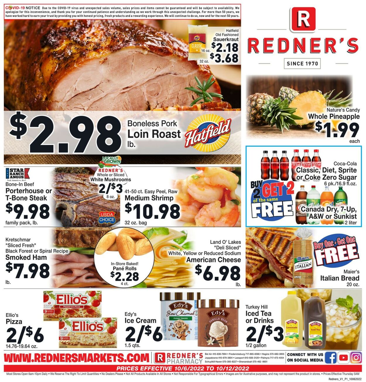 Redner’s Warehouse Market Weekly Ad Circular - valid 10/06-10/12/2022