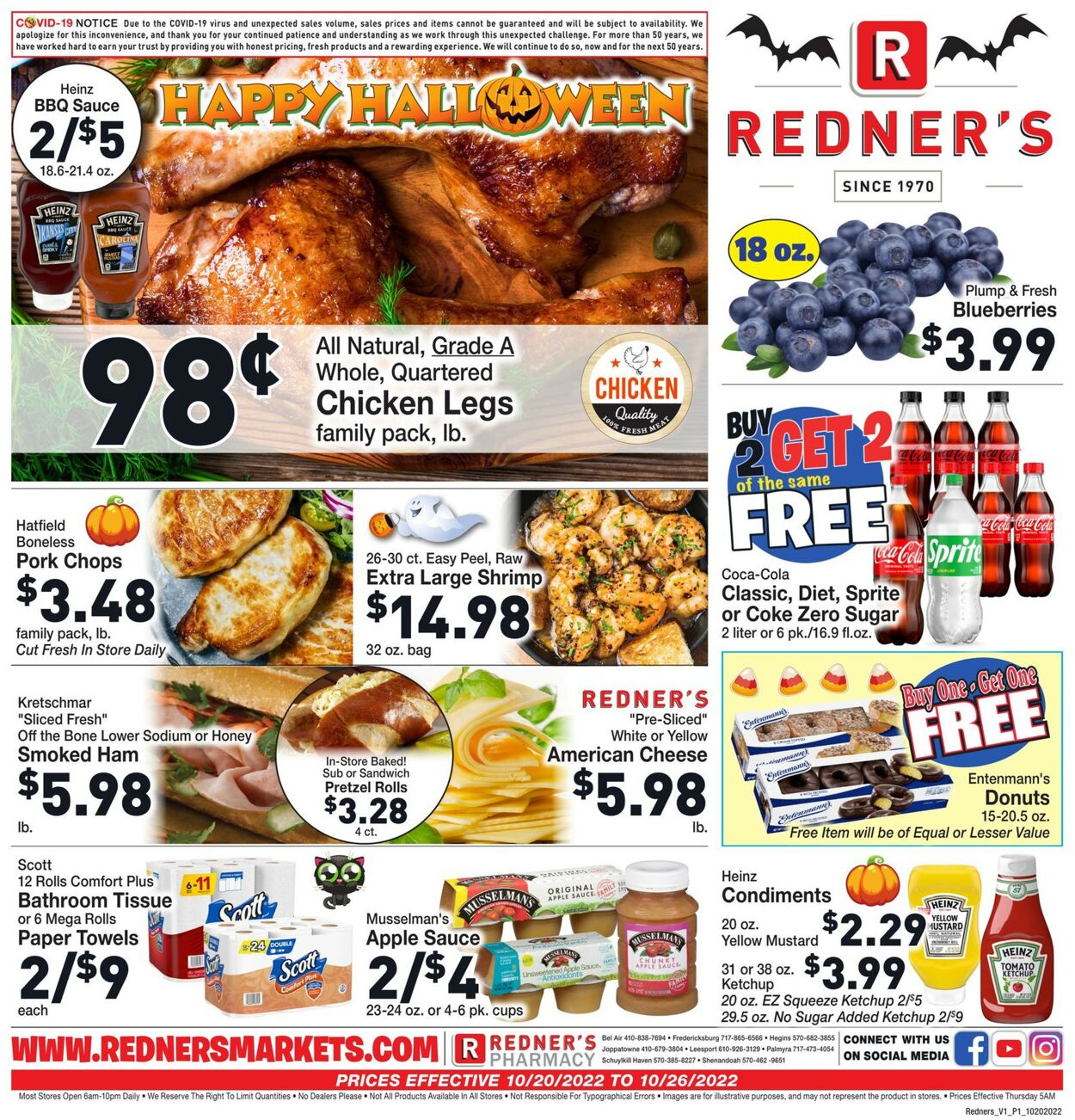 Redner’s Warehouse Market Weekly Ad Circular - valid 10/20-10/26/2022