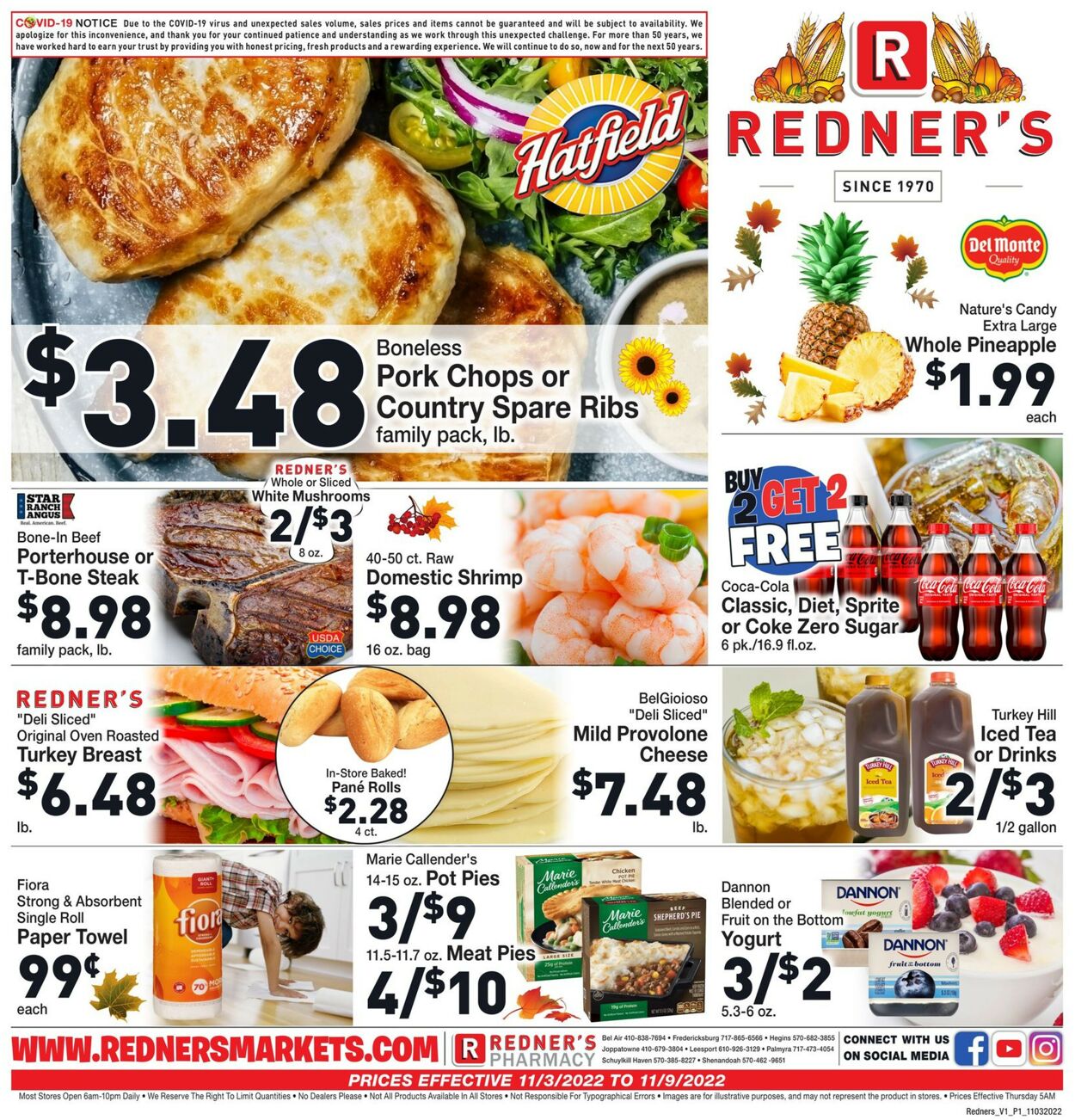 Redner’s Warehouse Market Weekly Ad Circular - valid 11/03-11/09/2022