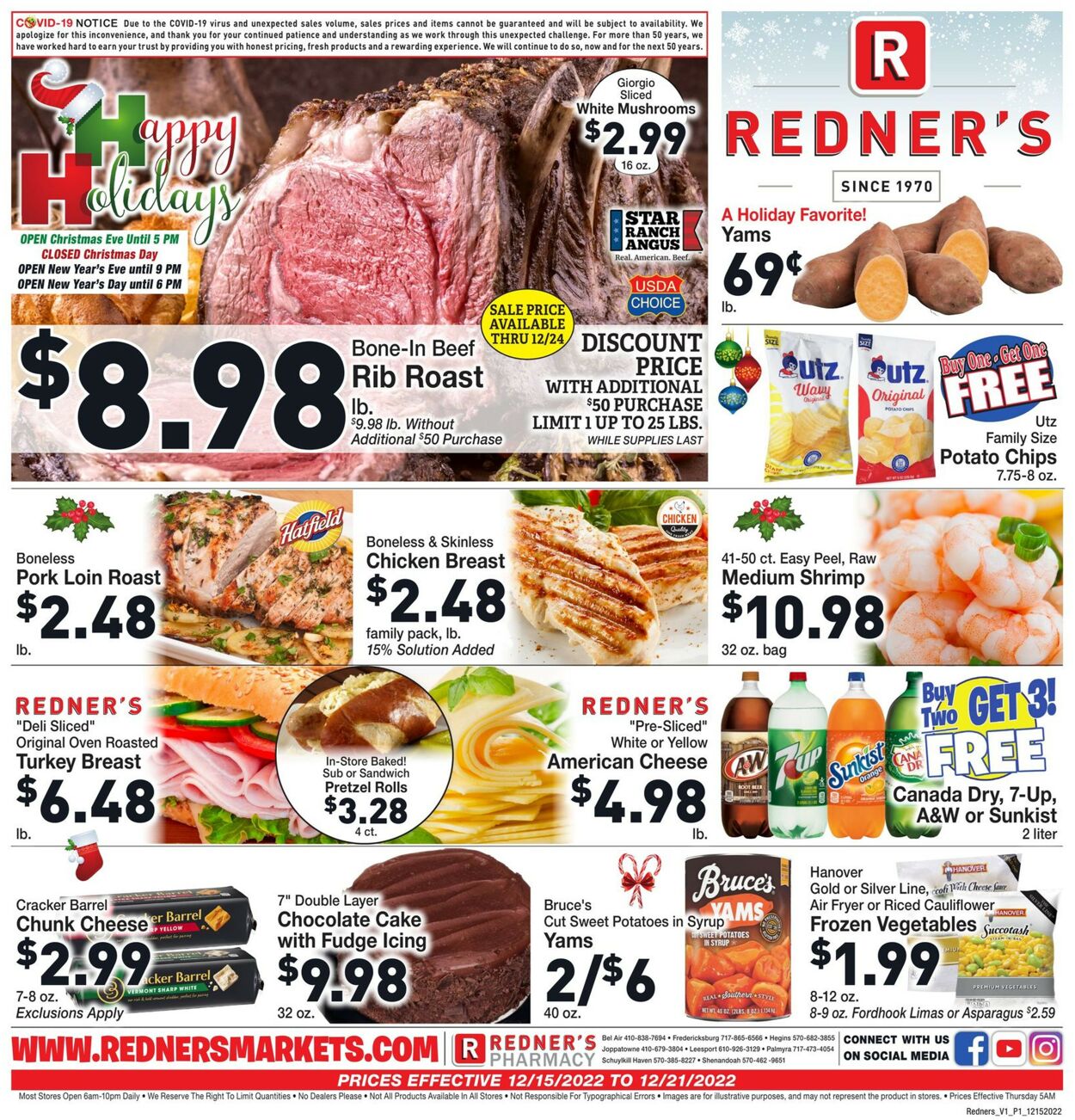 Redner’s Warehouse Market Weekly Ad Circular - valid 12/15-12/21/2022