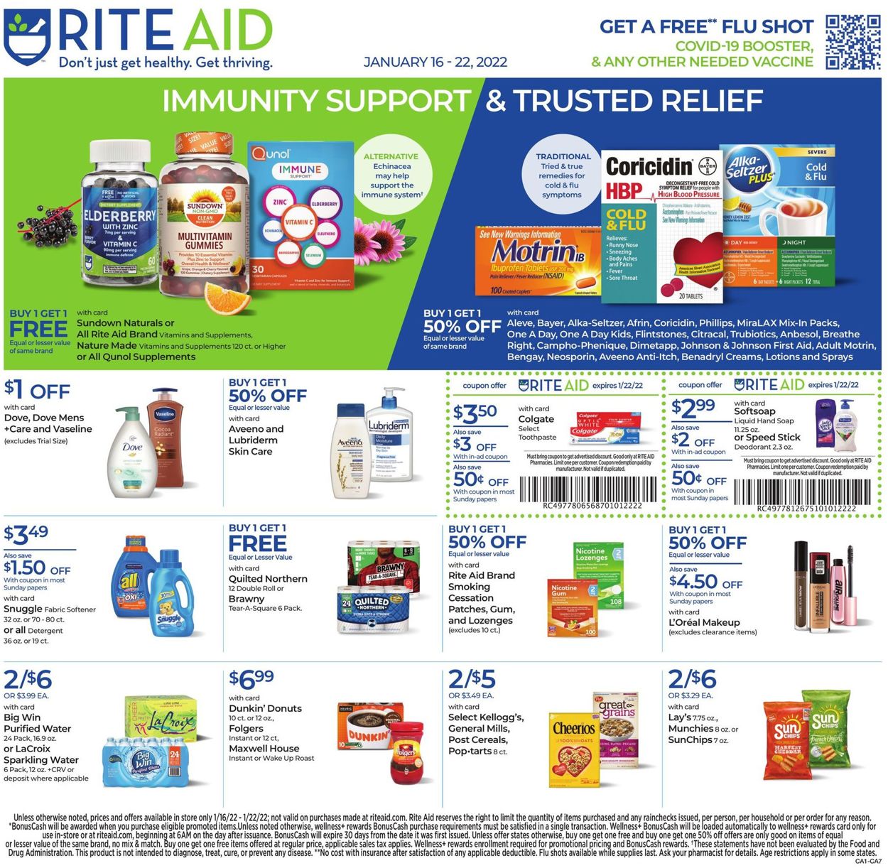 Rite Aid Weekly Ad Circular - valid 01/16-01/22/2022