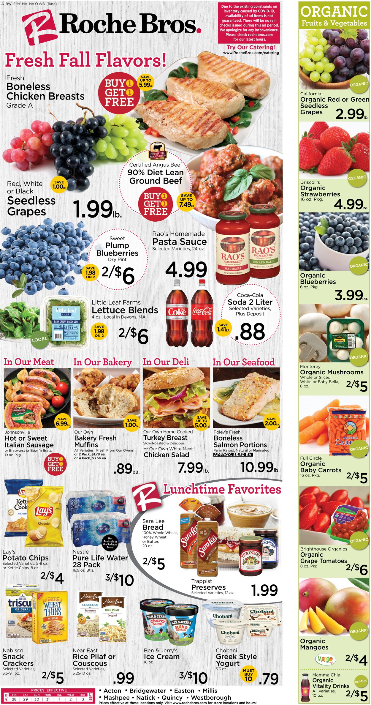 Roche Bros. Supermarkets Weekly Ad Circular - valid 08/28-09/03/2020