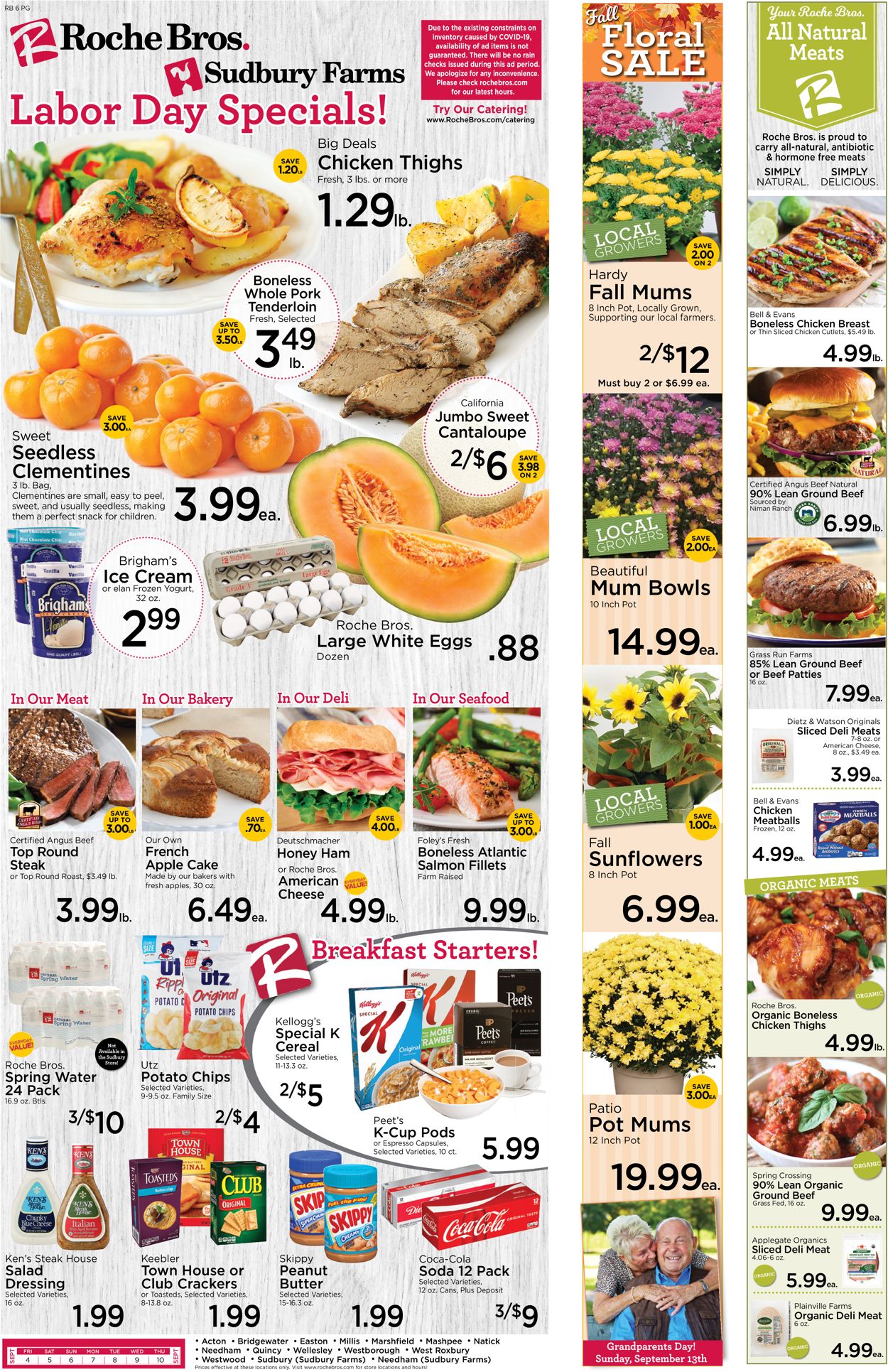 Roche Bros. Supermarkets Weekly Ad Circular - valid 09/04-09/10/2020
